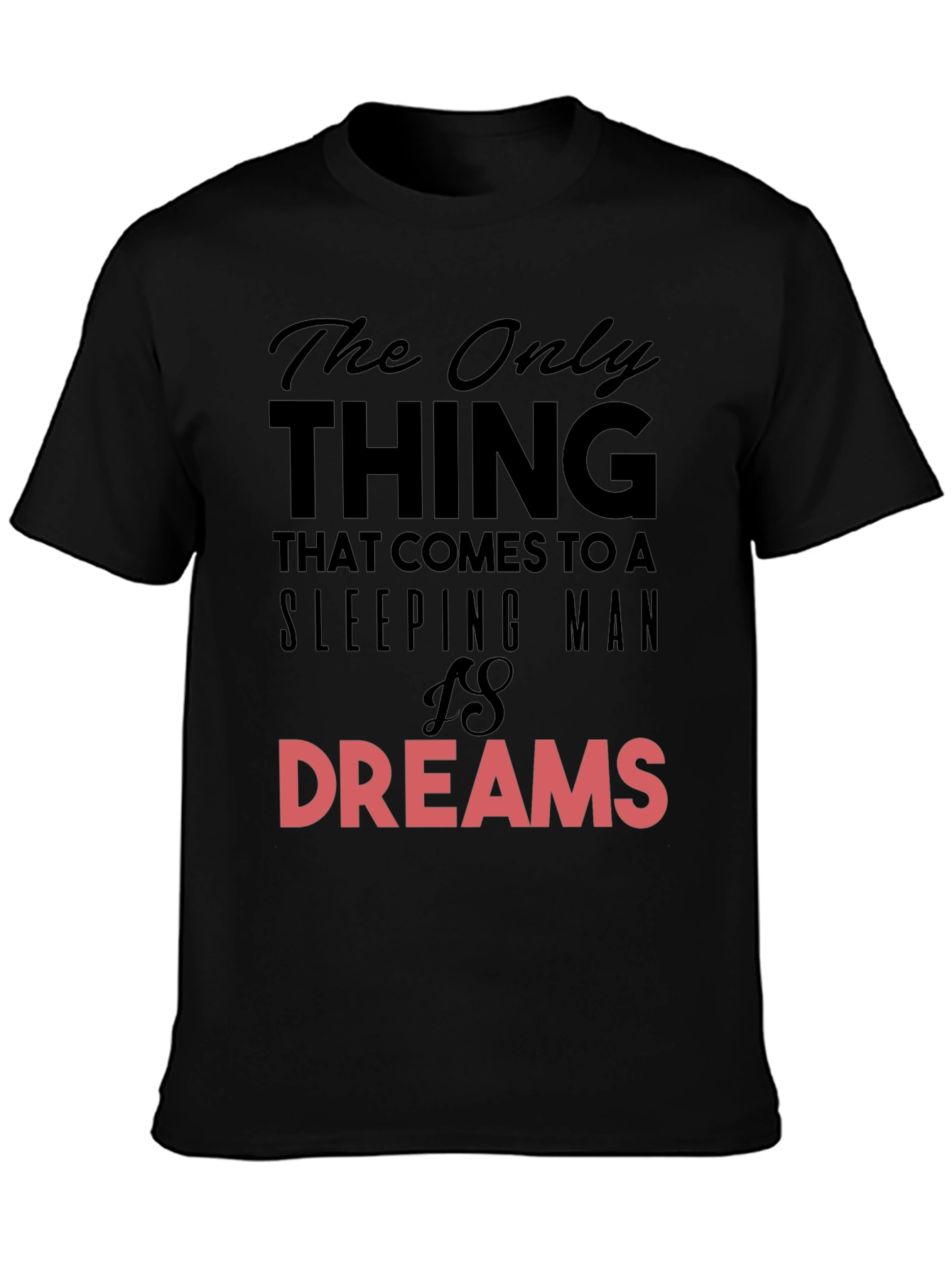 Sleeping Man Dreams T-Shirt - Black