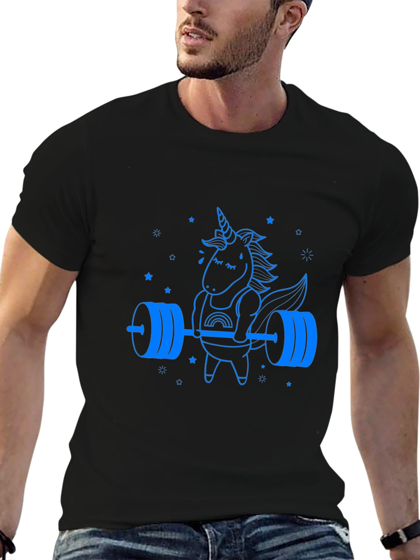 Unicorn Lifting Barbell Graphic Tee