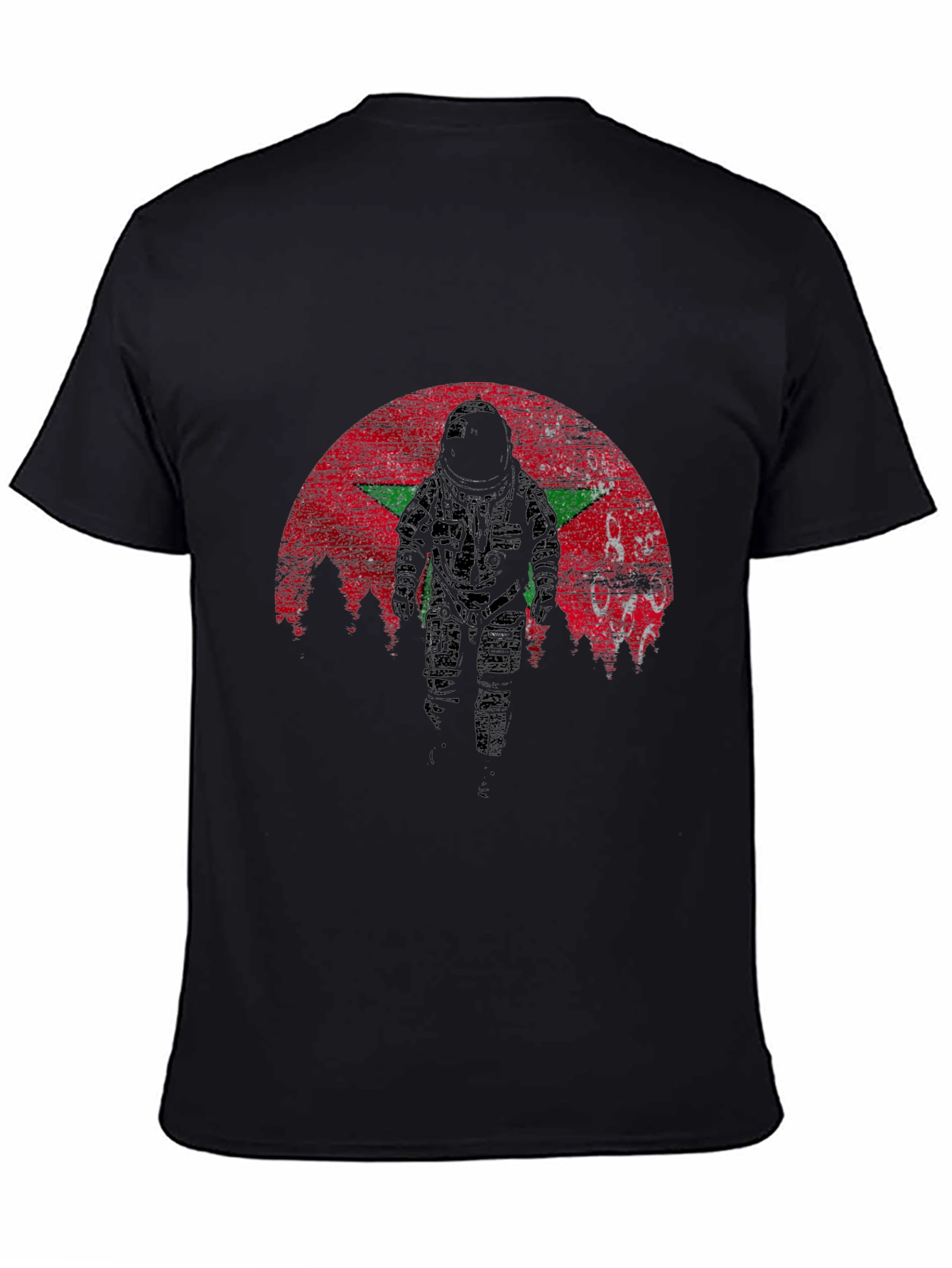 Morocco Astronaut T-Shirt - Distressed Space Design