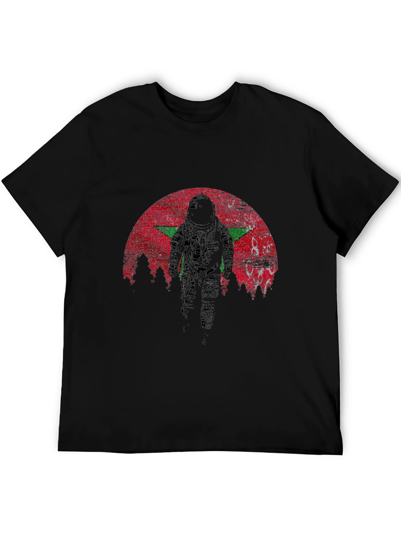 Morocco Astronaut T-Shirt - Distressed Space Design