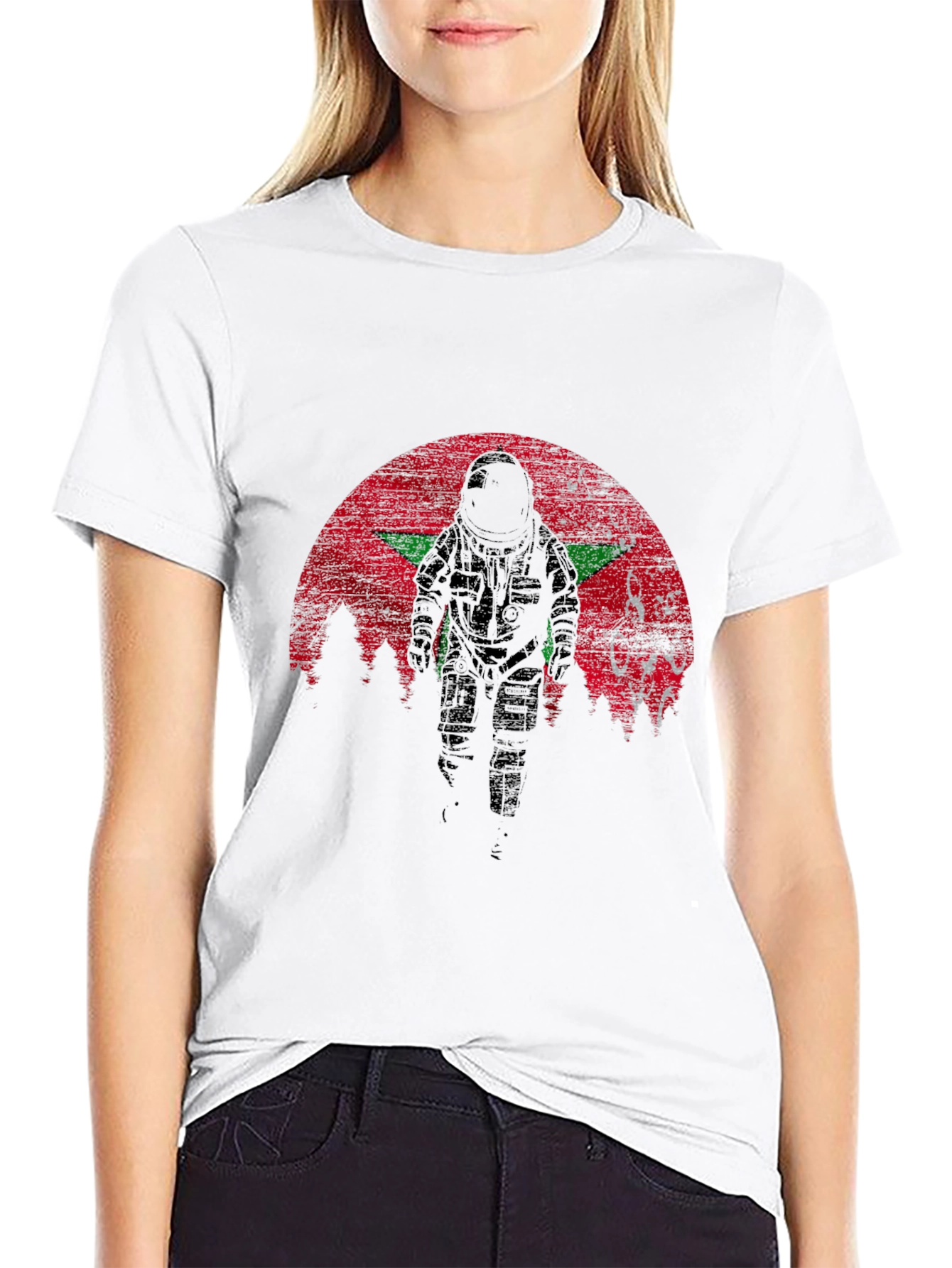 Morocco Astronaut T-Shirt - Distressed Space Design