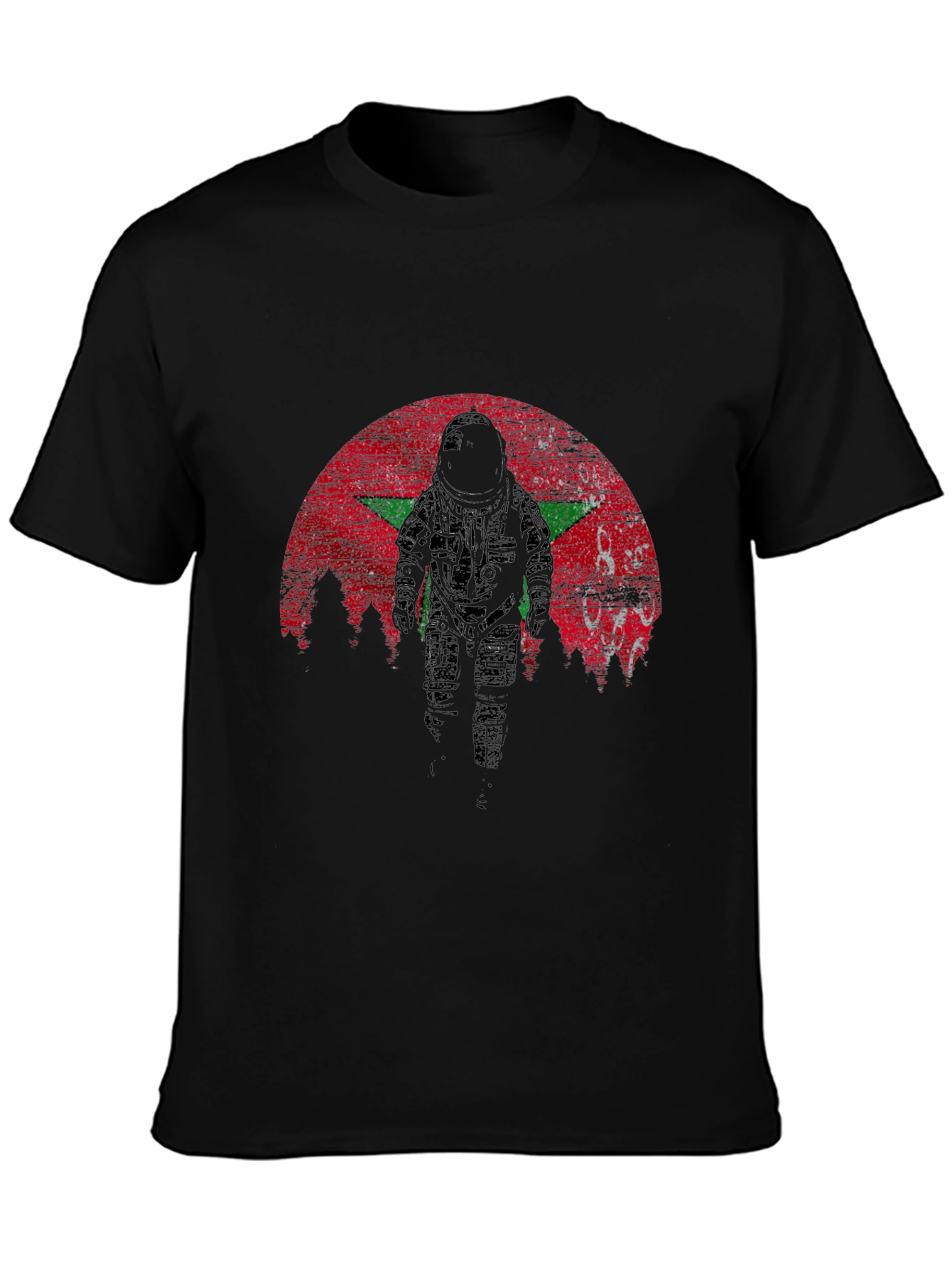 Morocco Astronaut T-Shirt - Distressed Space Design