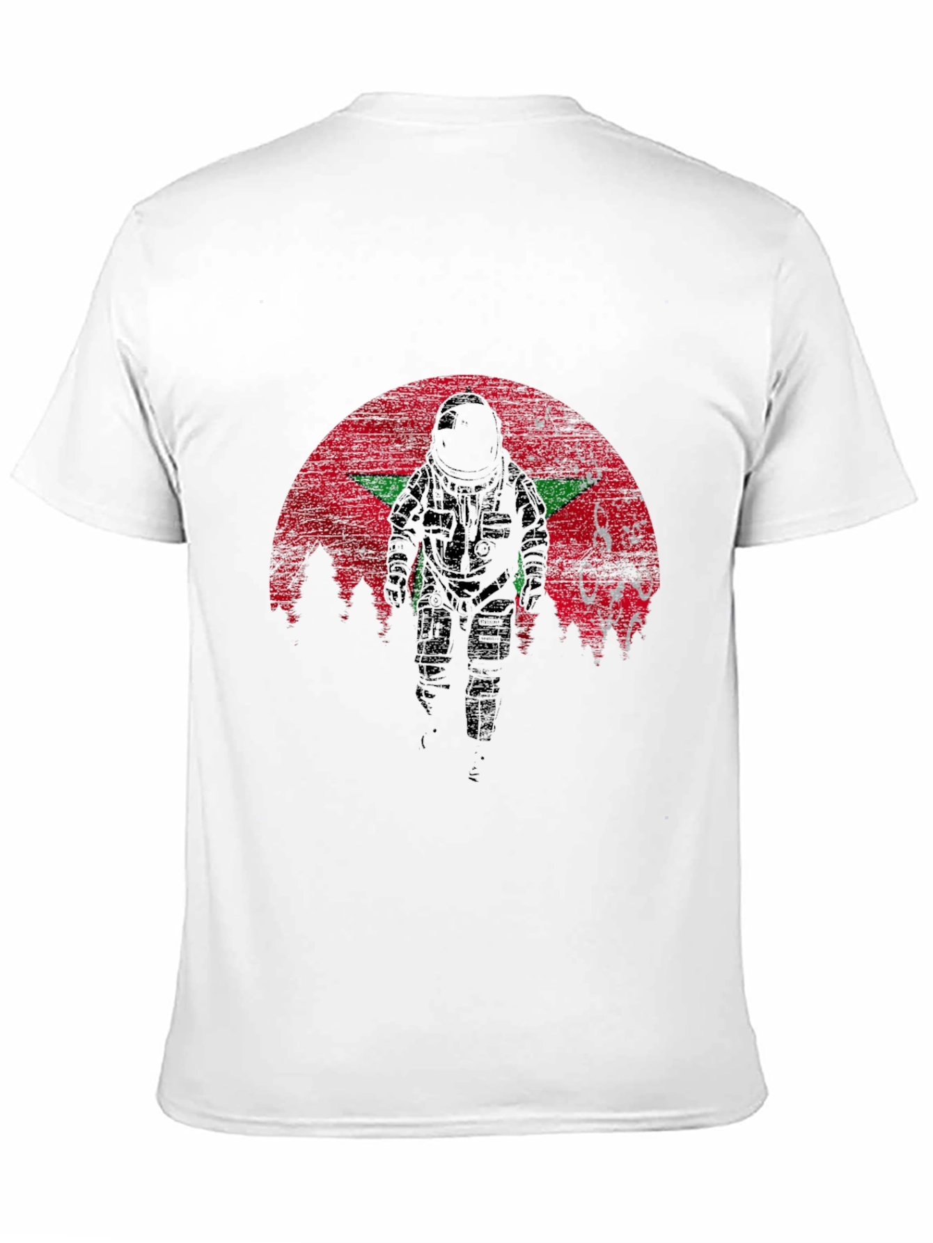 Morocco Astronaut T-Shirt - Distressed Space Design