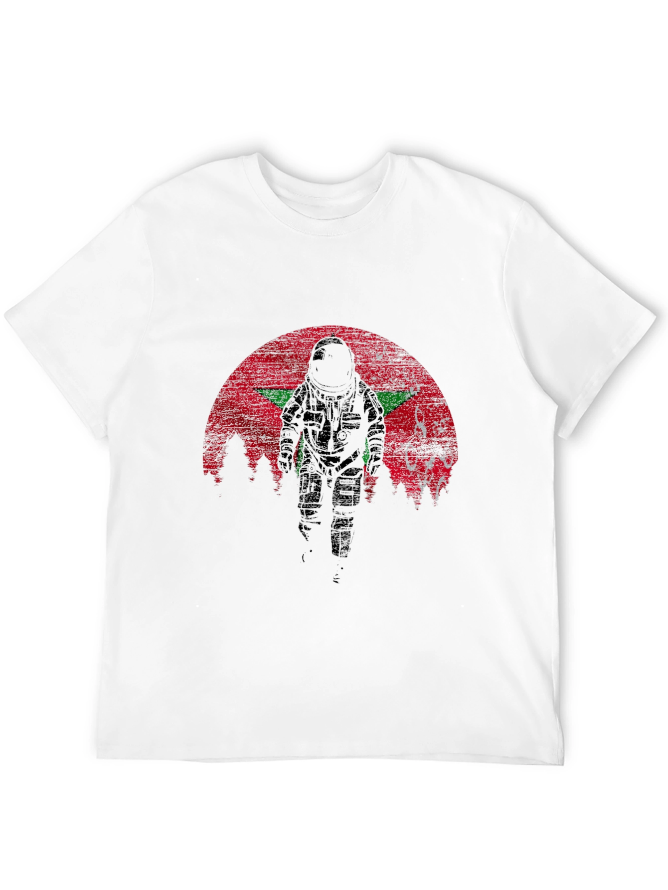 Morocco Astronaut T-Shirt - Distressed Space Design