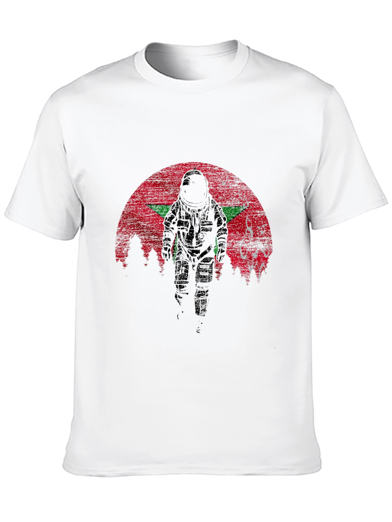 Morocco Astronaut T-Shirt - Distressed Space Design