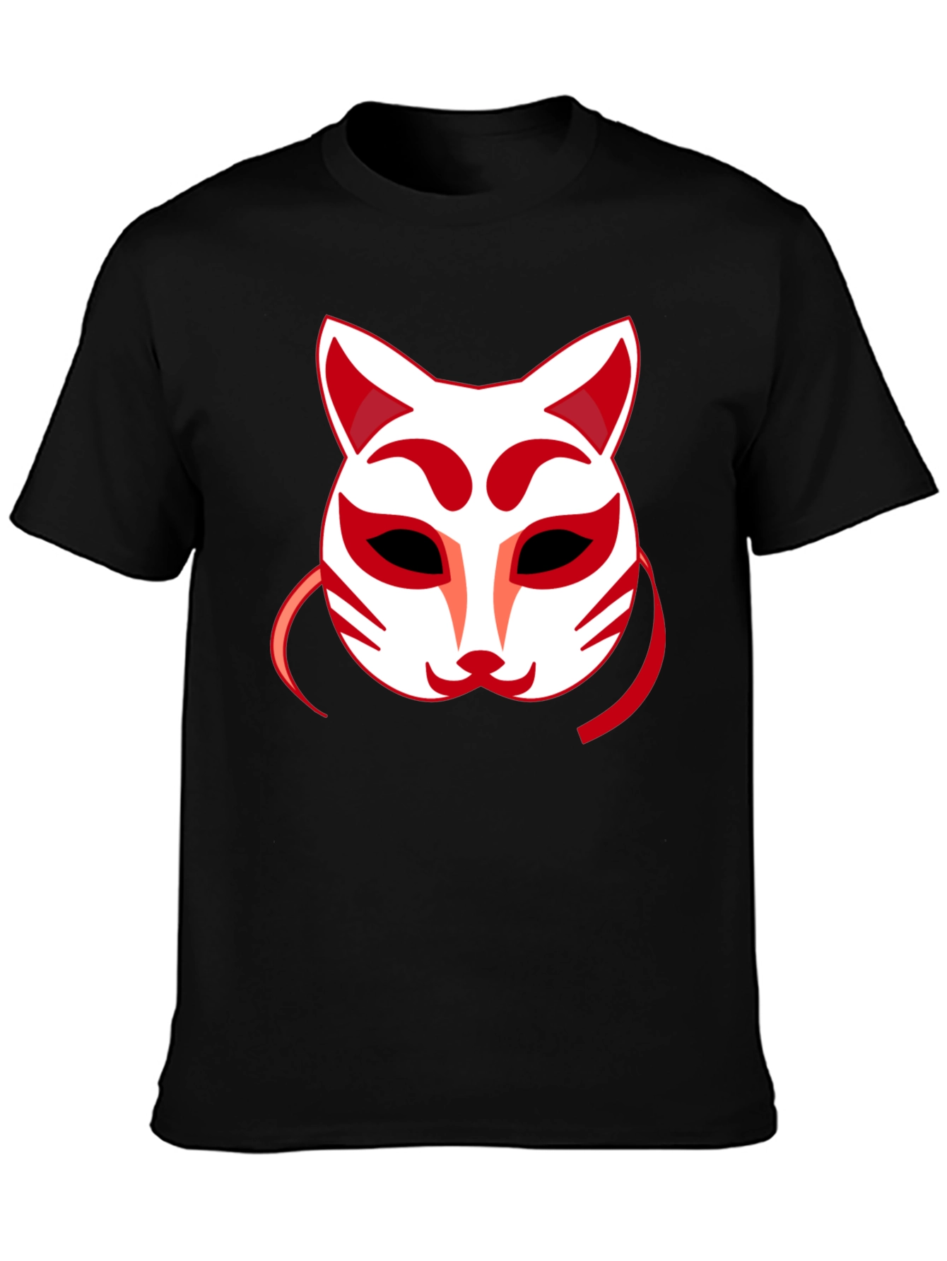 Fox Mask Graphic Tee - Unique Anime Style Shirt