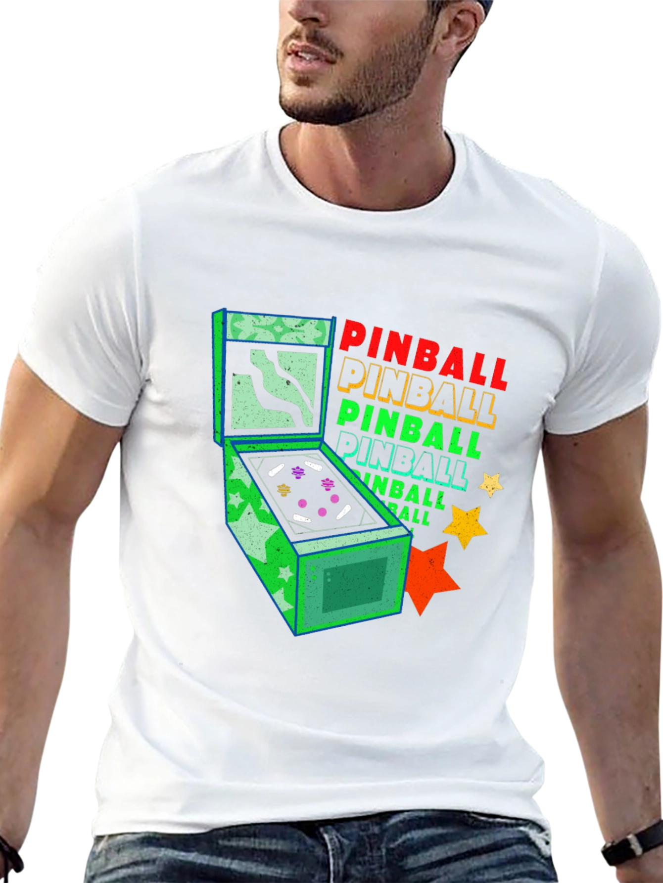 Retro Pinball Machine Graphic Tee