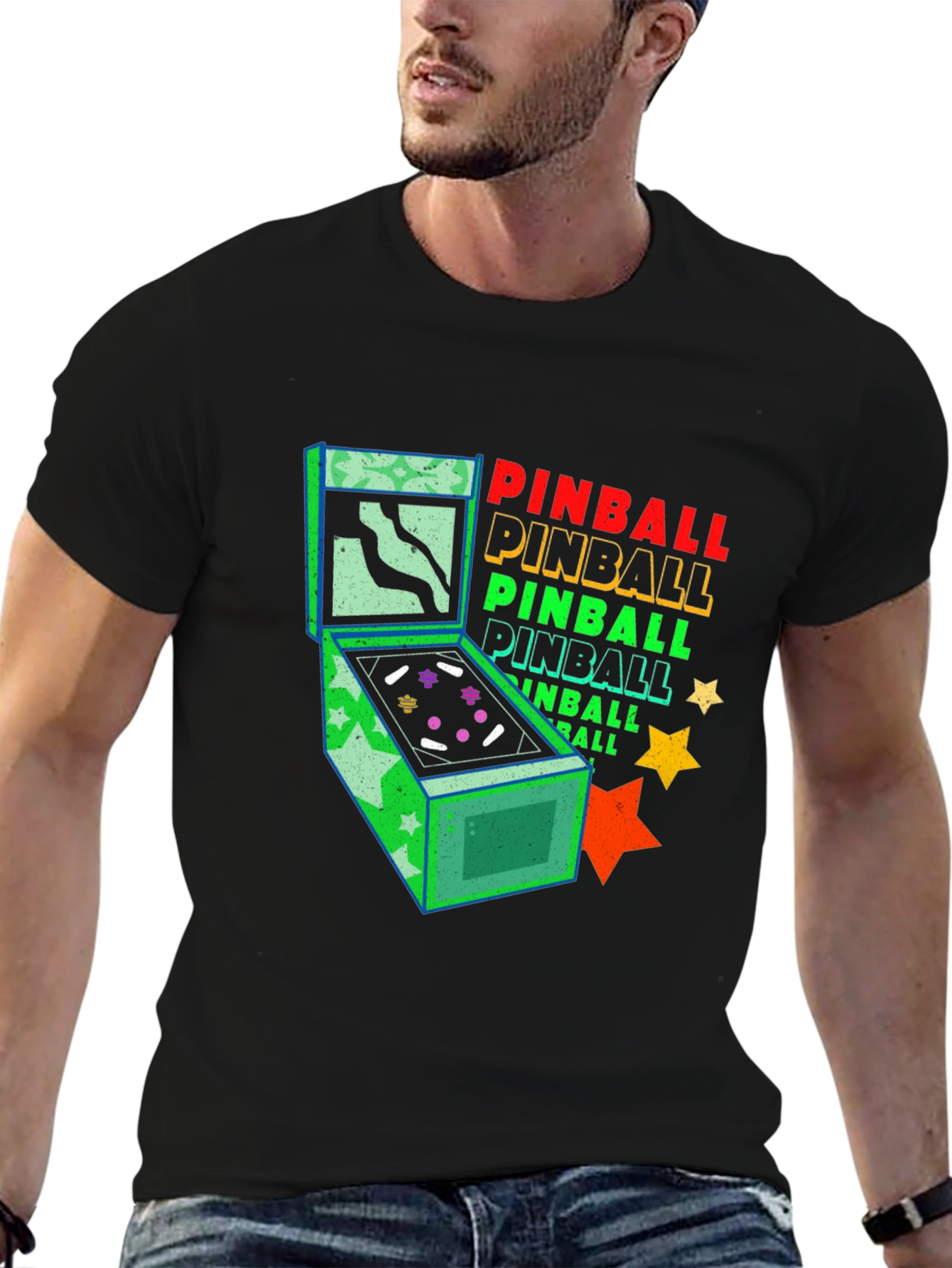 Retro Pinball Machine Graphic Tee