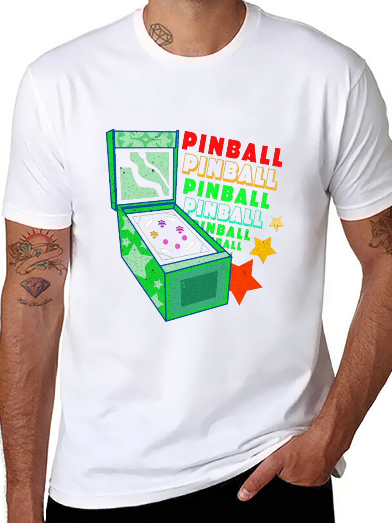 Retro Pinball Machine Graphic Tee