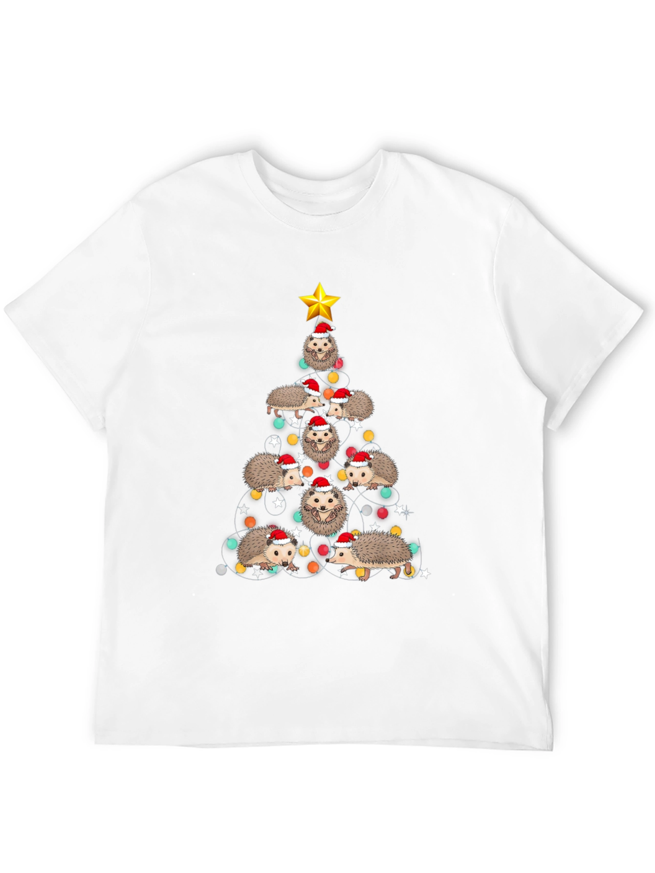 Festive Hedgehog Christmas Tree T-Shirt