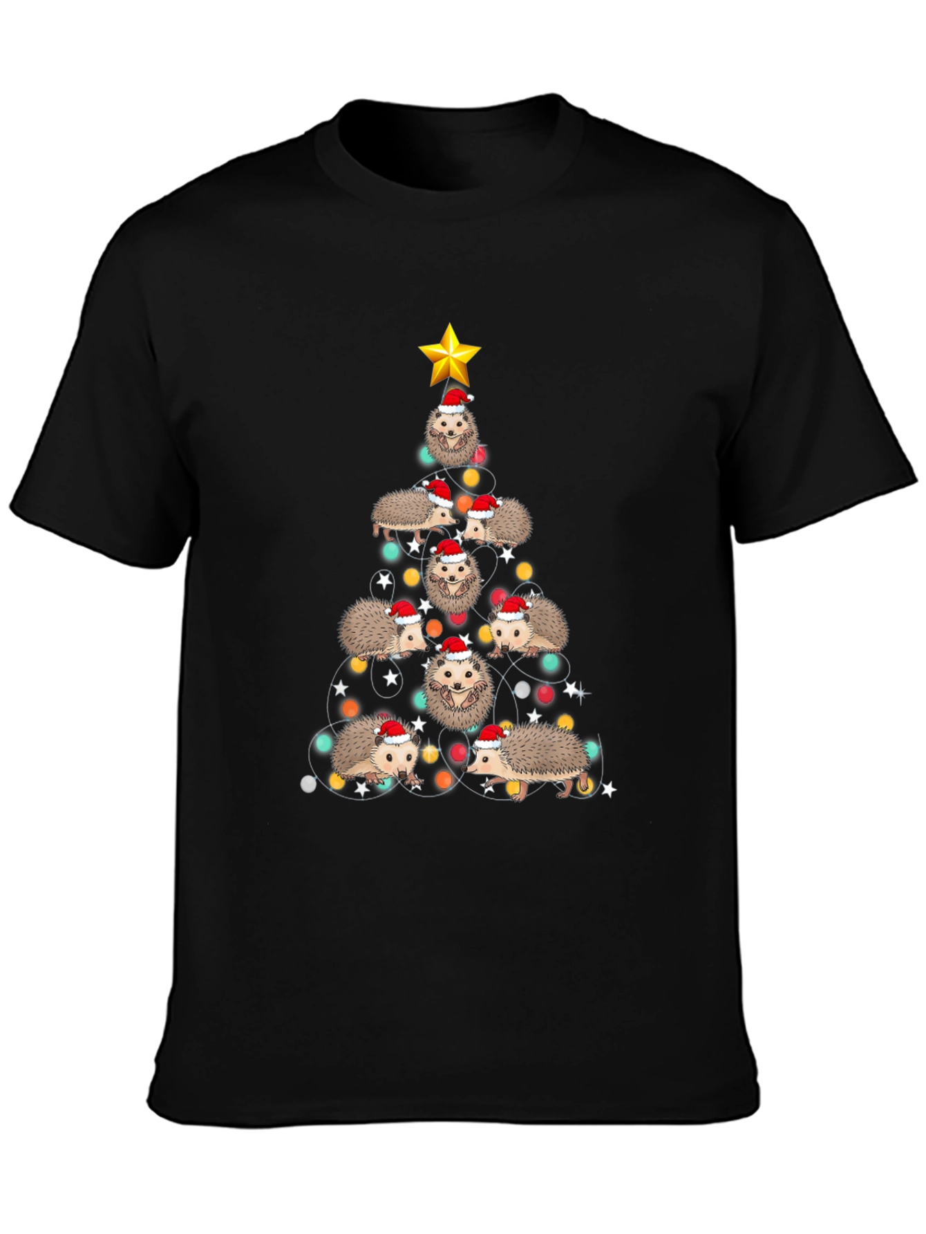 Festive Hedgehog Christmas Tree T-Shirt