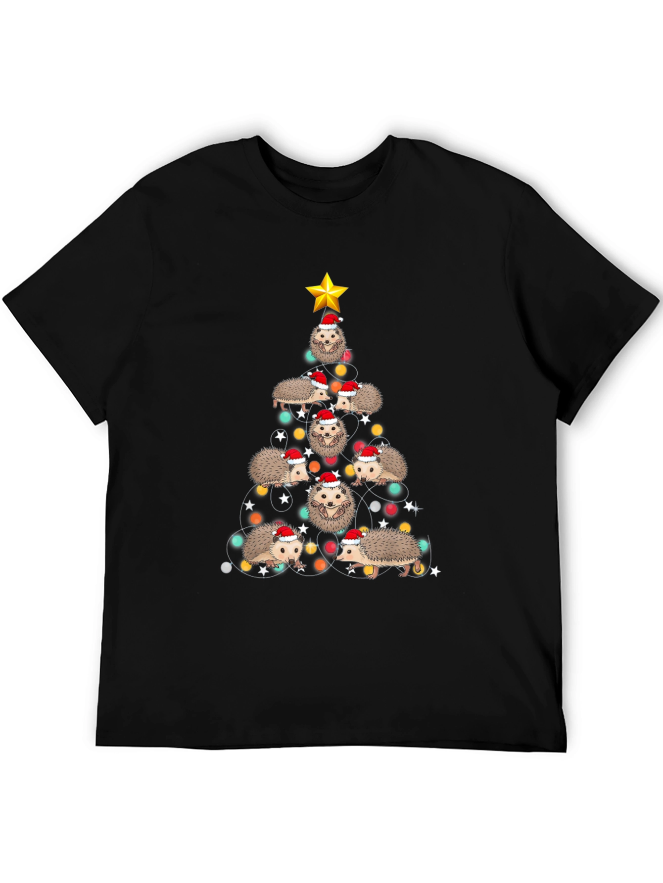 Festive Hedgehog Christmas Tree T-Shirt