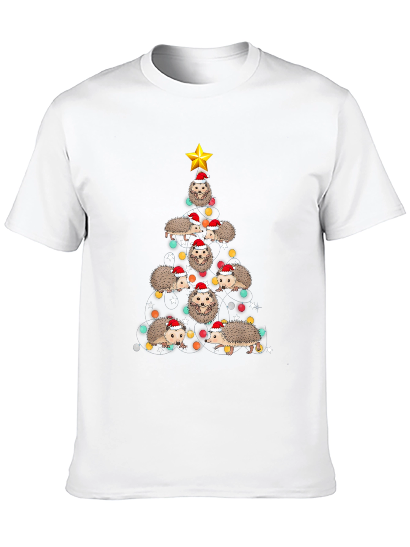 Festive Hedgehog Christmas Tree T-Shirt