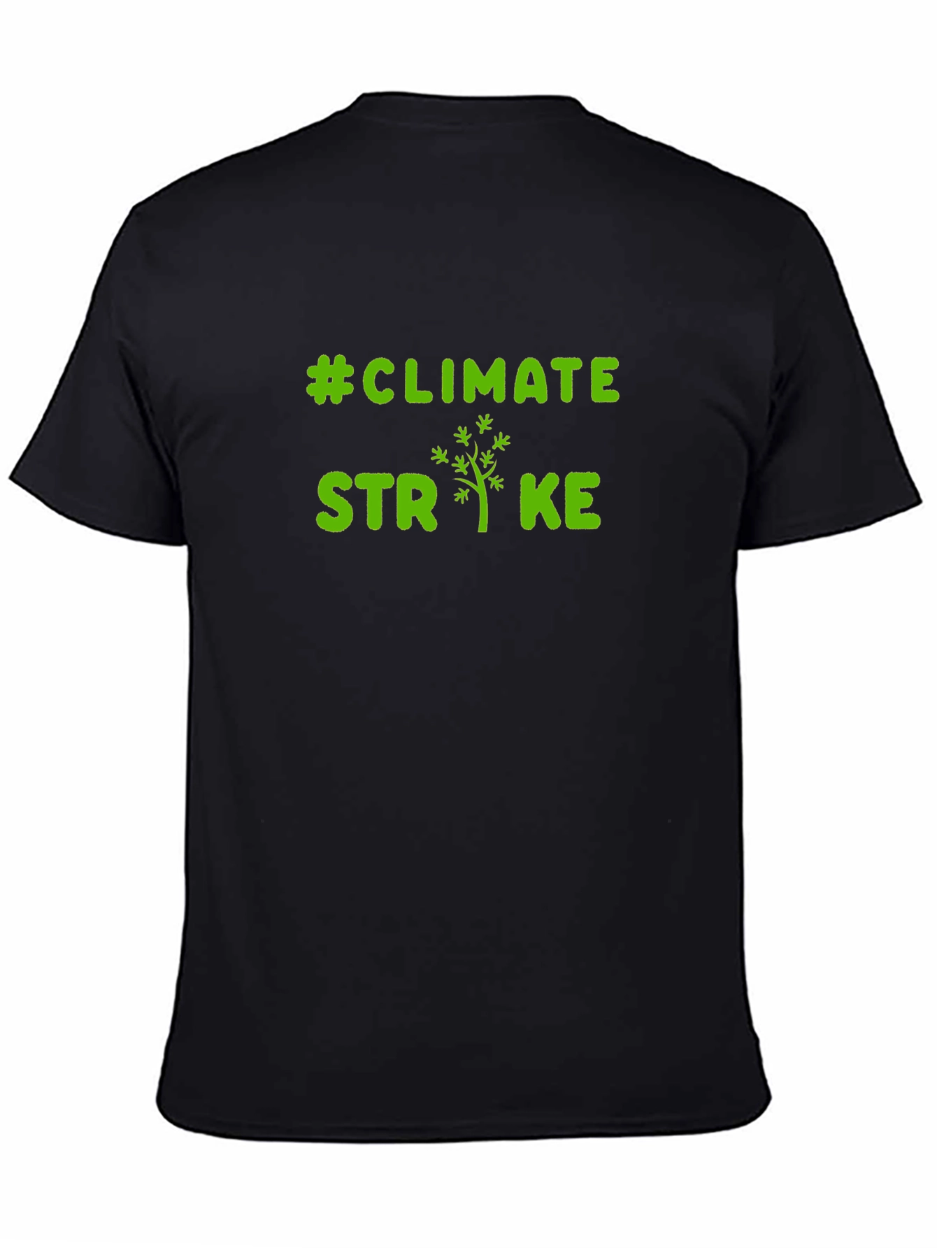 Climate Strike Graphic Tee - Black Cotton T-Shirt