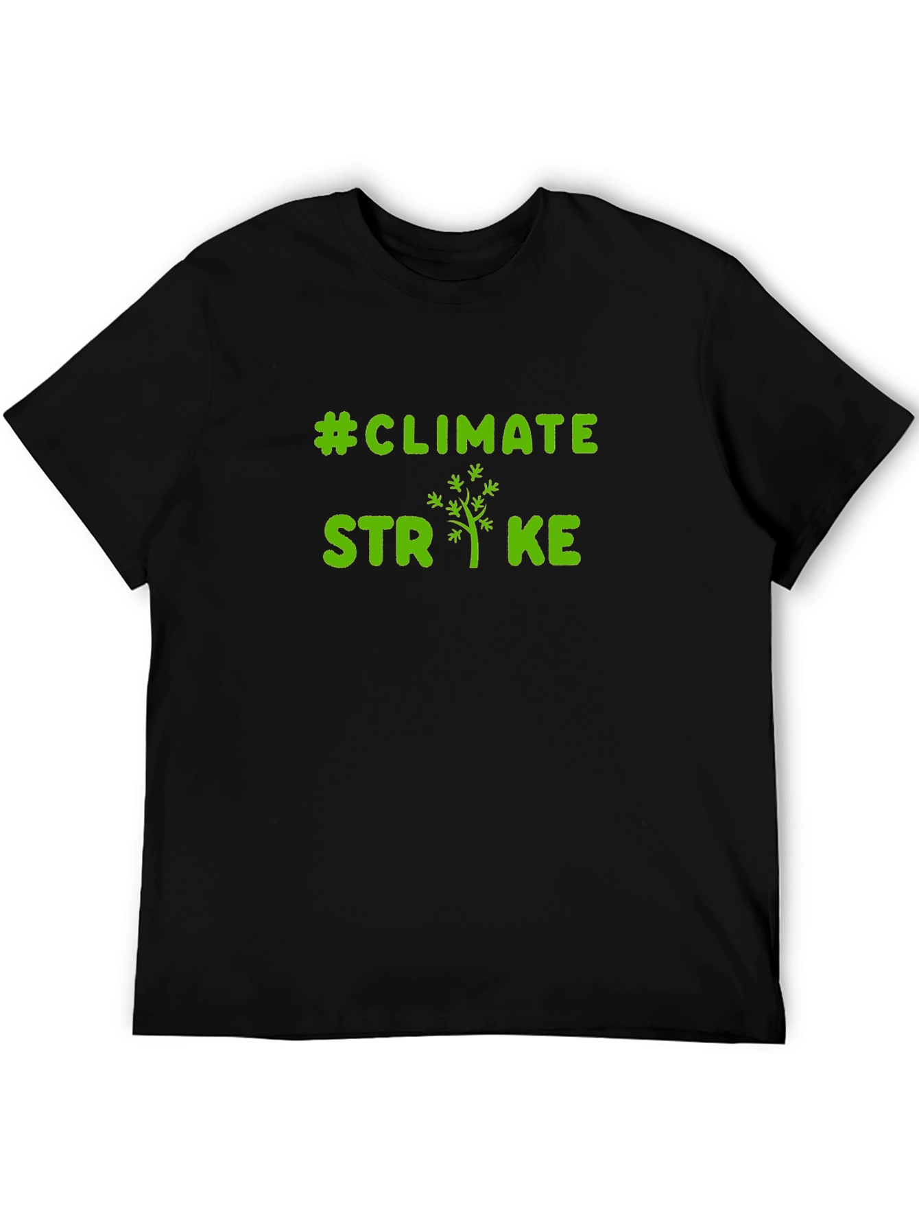 Climate Strike Graphic Tee - Black Cotton T-Shirt