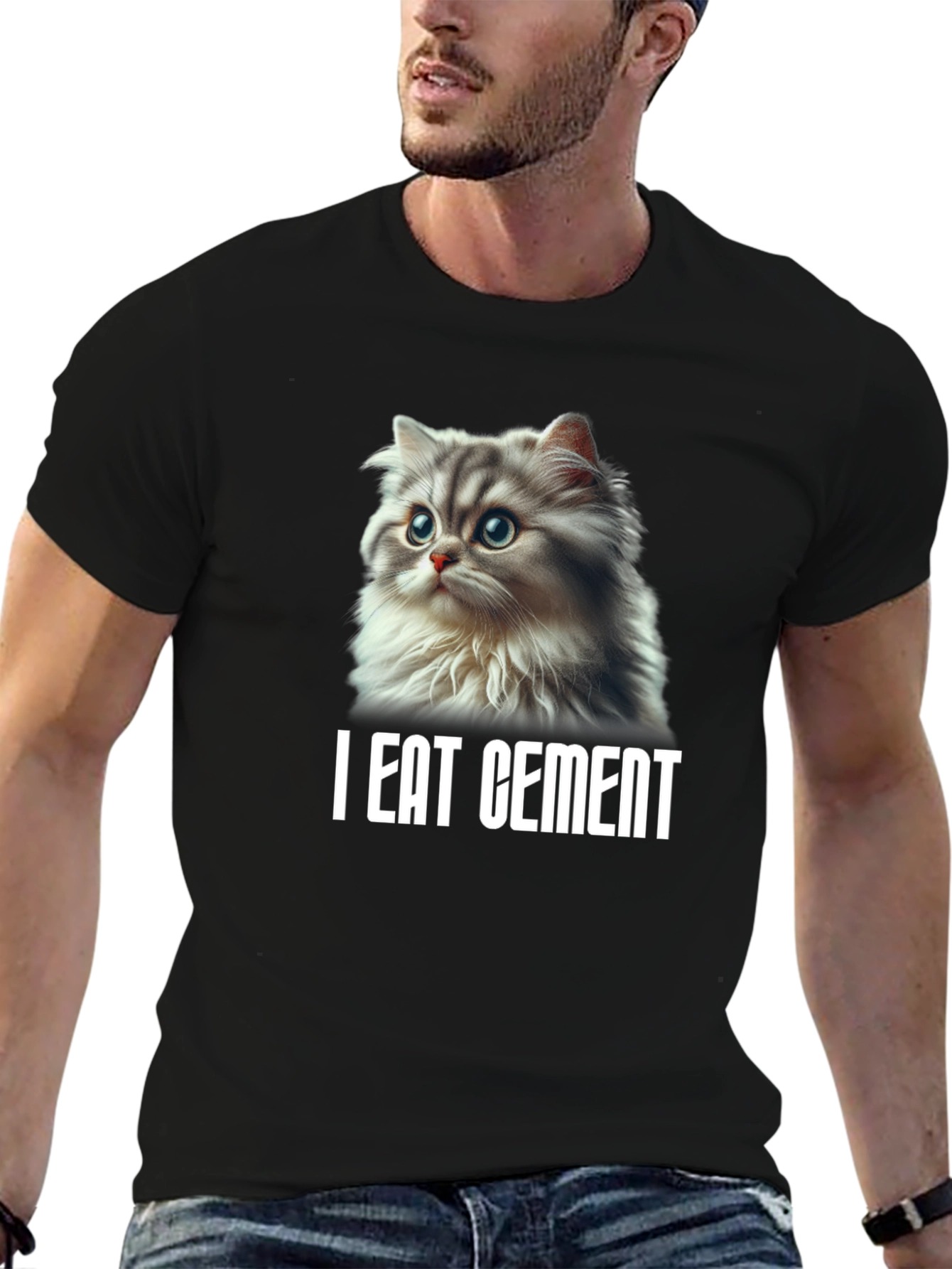 I Eat Cement Cat T-Shirt