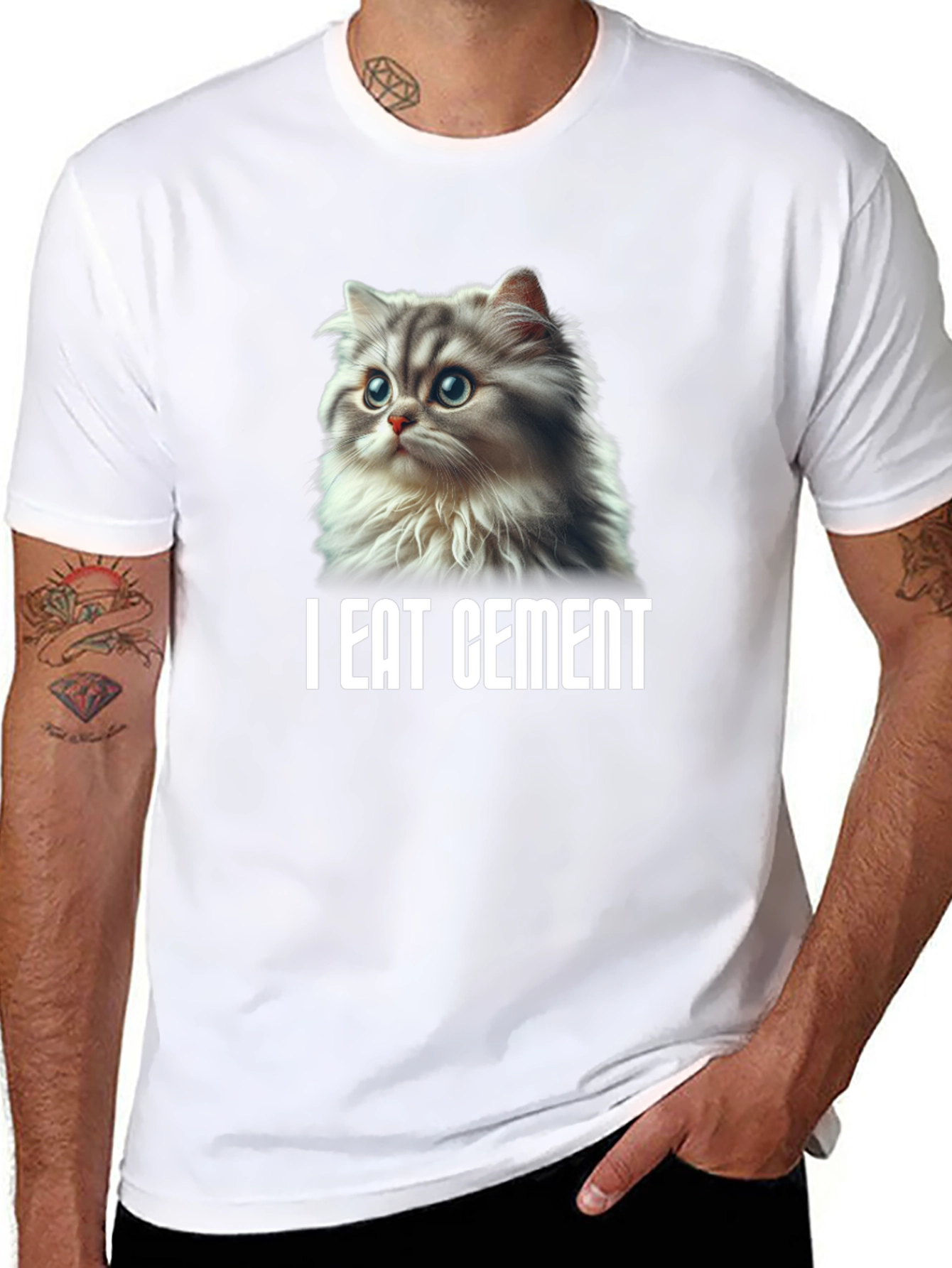 I Eat Cement Cat T-Shirt