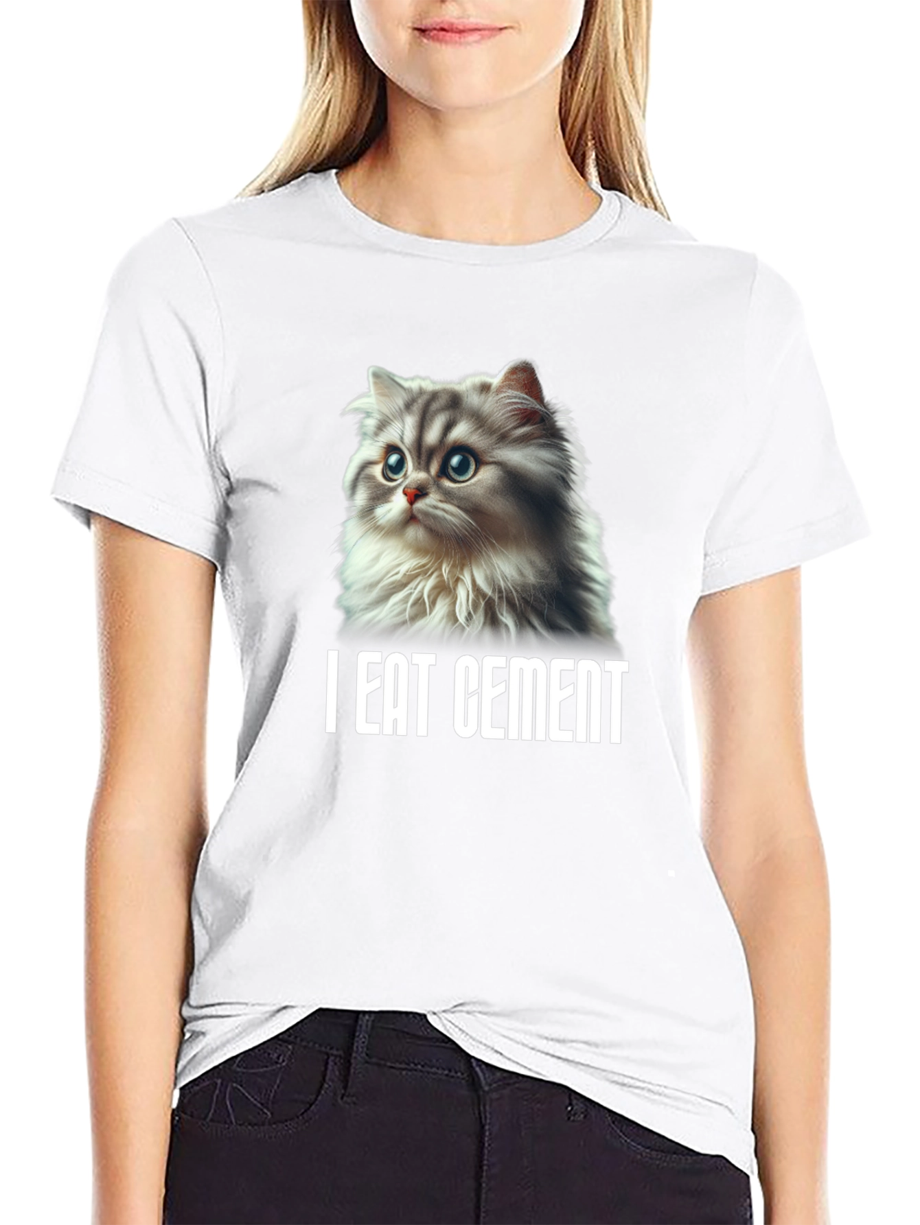 I Eat Cement Cat T-Shirt