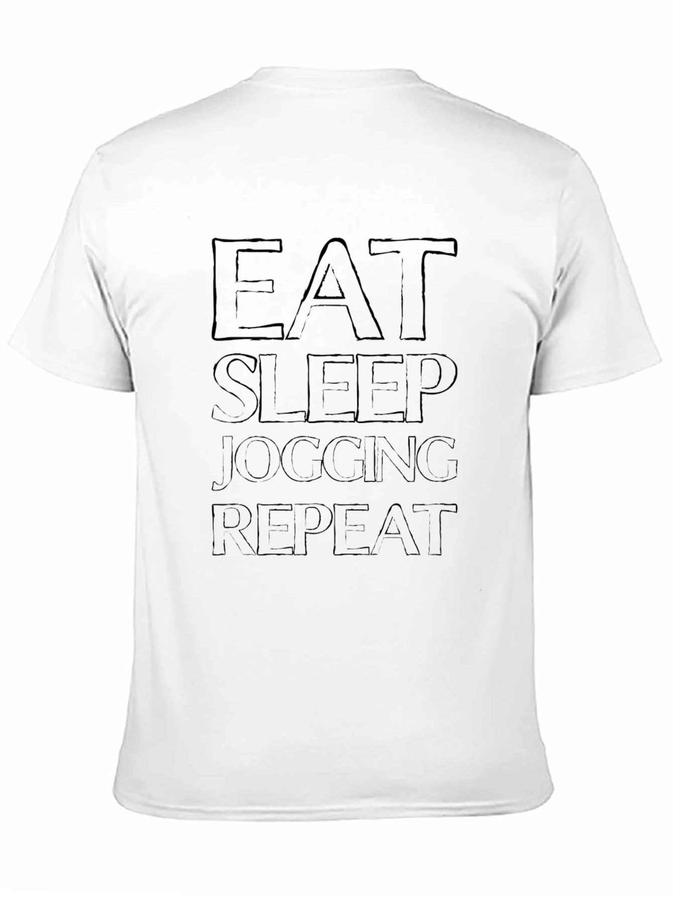Eat Sleep Jogging Repeat Black Graphic Tee