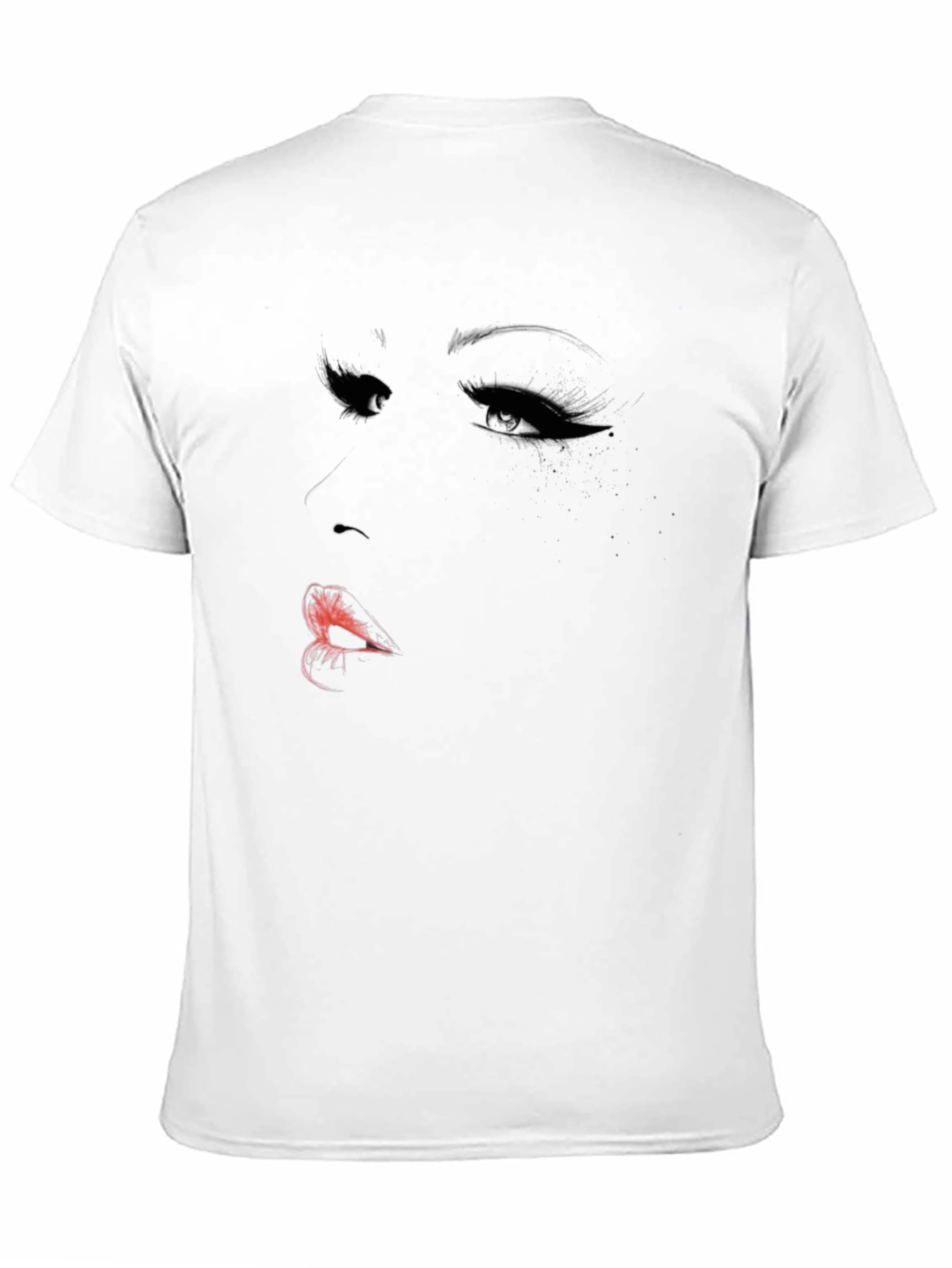 Dramatic Face Graphic Black T-Shirt