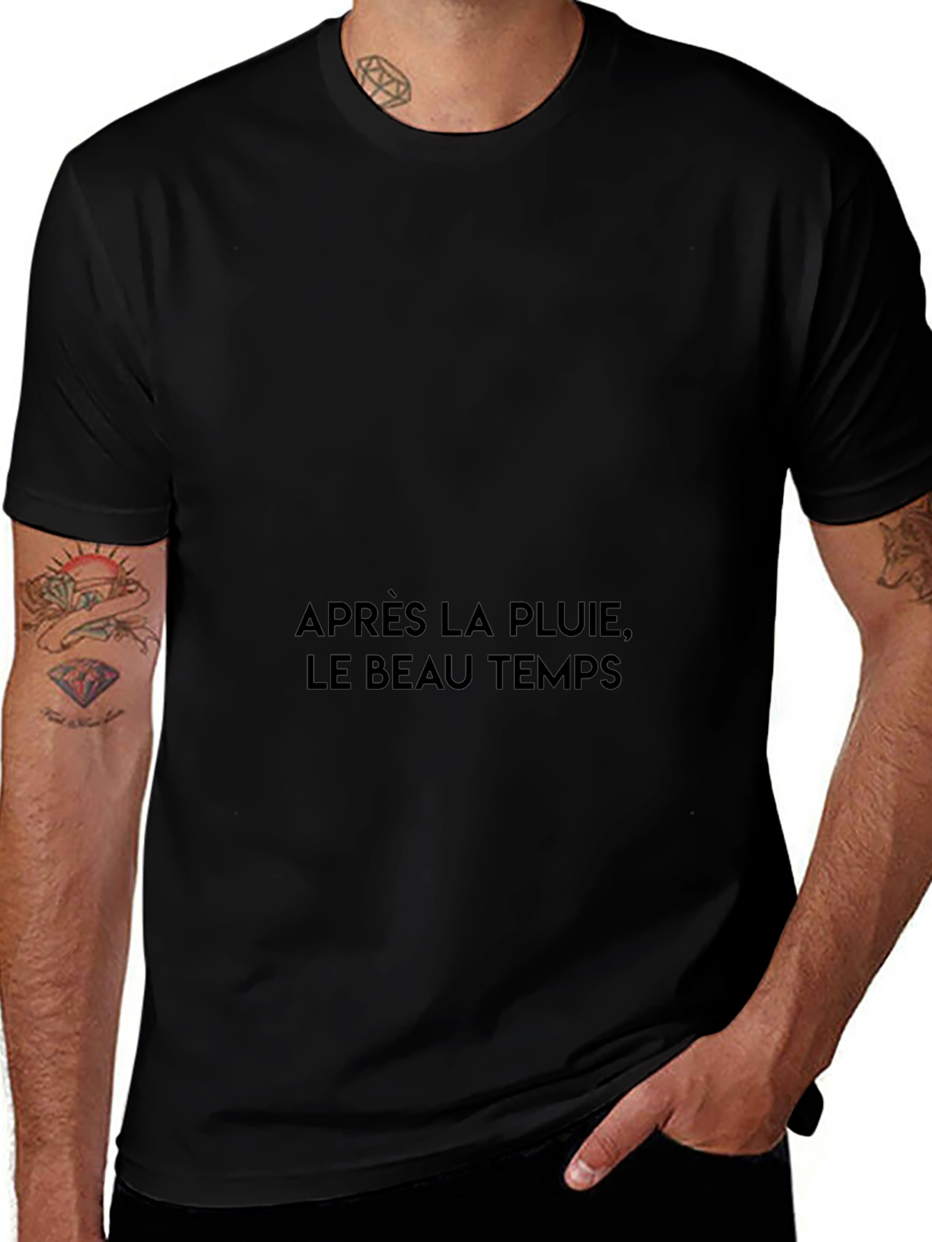 Apres La Pluie T-Shirt - Black Crew Neck