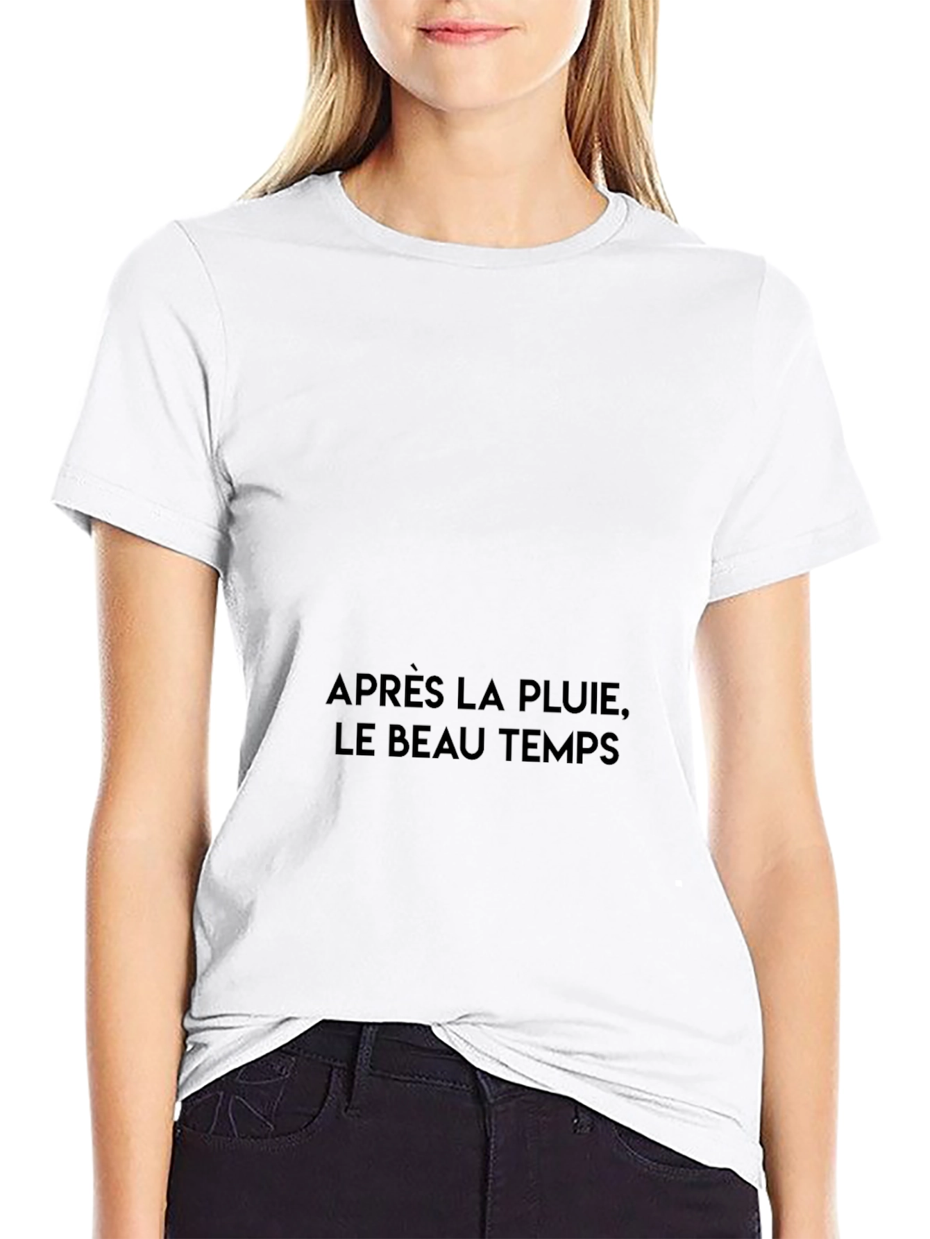 Apres La Pluie T-Shirt - Black Crew Neck
