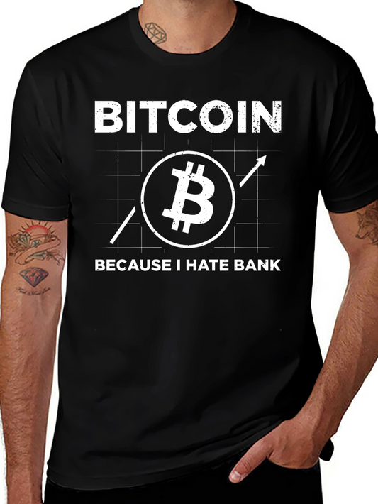 Bitcoin HATE BANK Tee - Black Crypto Shirt