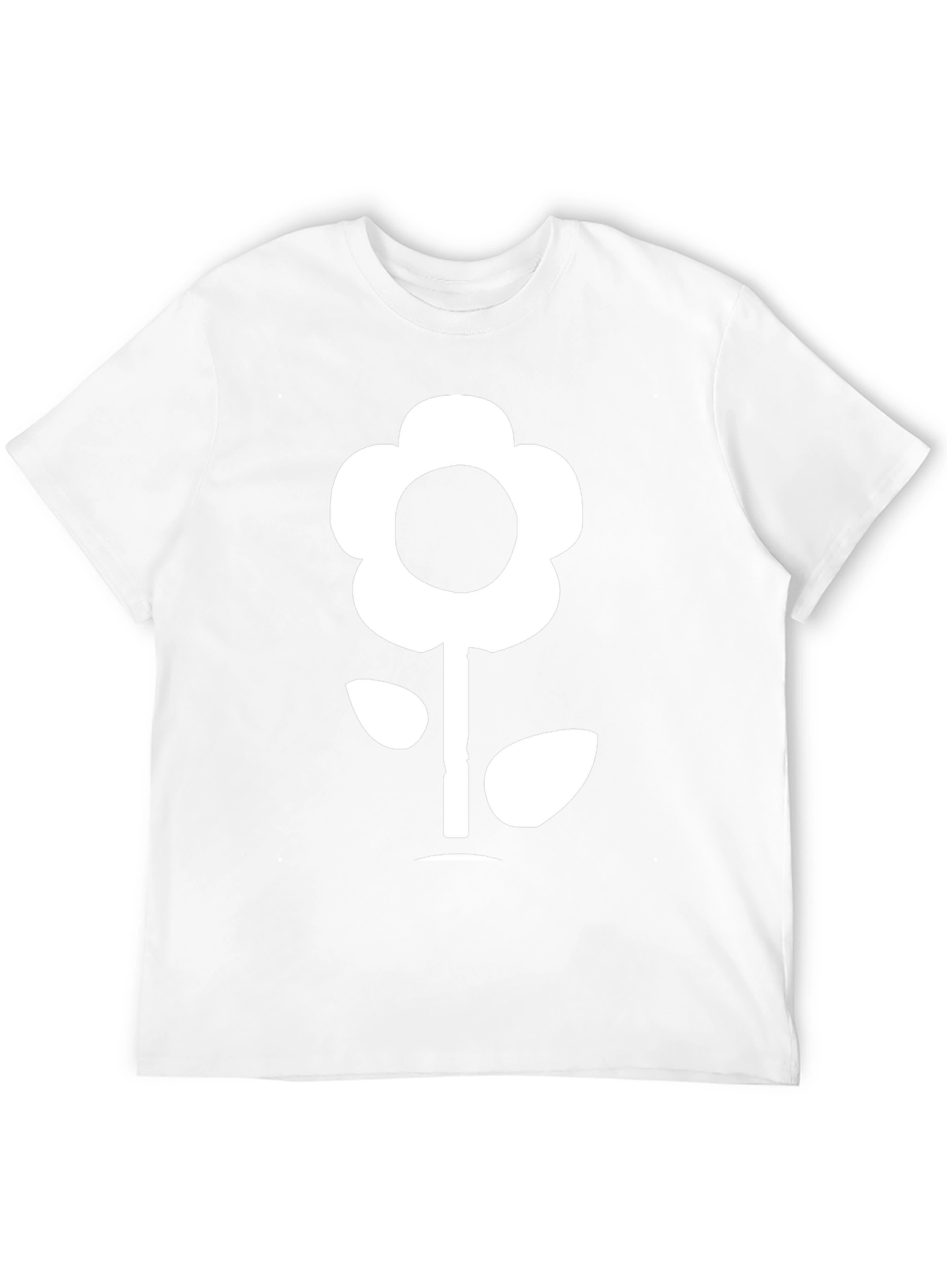 Flower Graphic Tee - Black Cotton T-Shirt