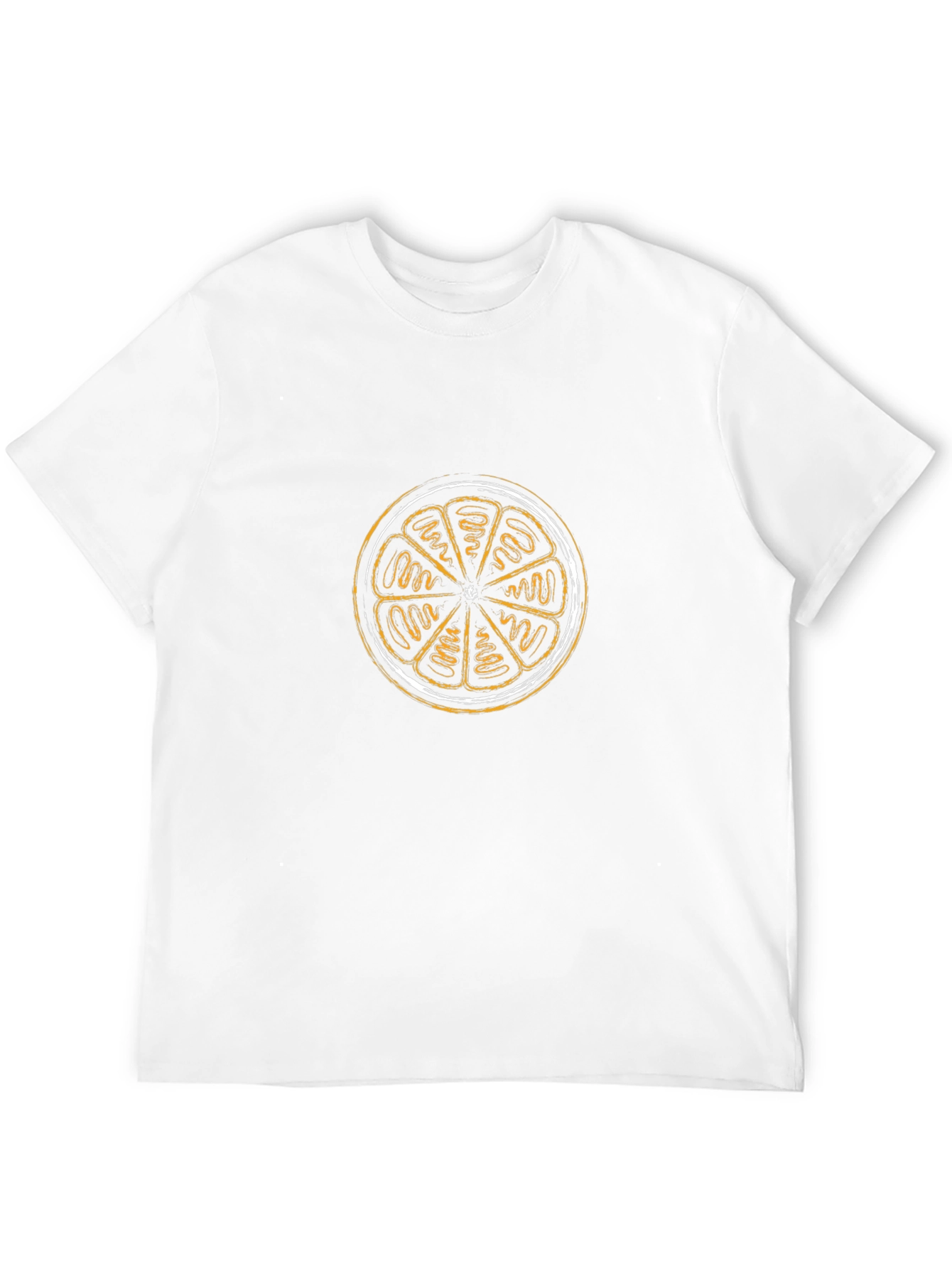Citrus Slice Graphic Tee - Black Cotton Blend