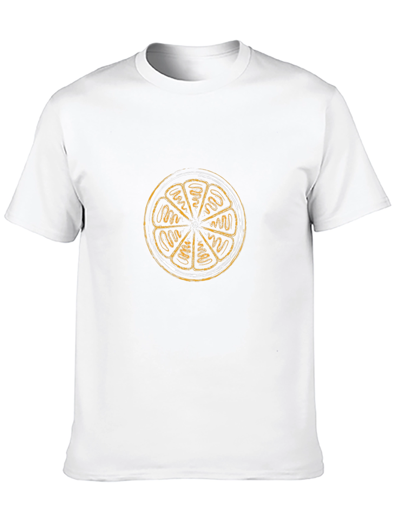 Citrus Slice Graphic Tee - Black Cotton Blend
