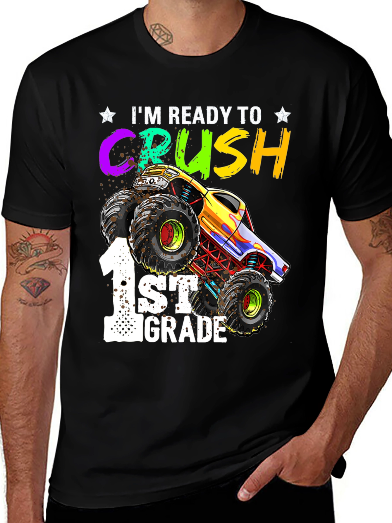 Ready to Crush 1st Grade Monster Truck T-Shirt