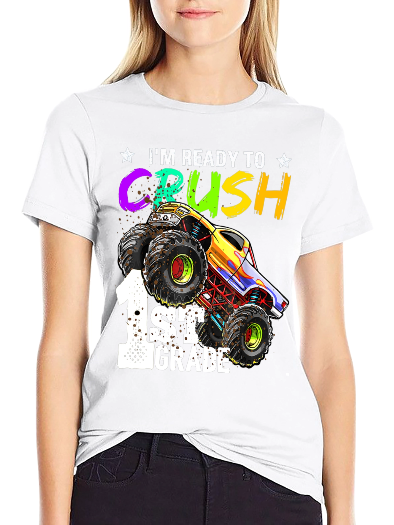 Ready to Crush 1st Grade Monster Truck T-Shirt