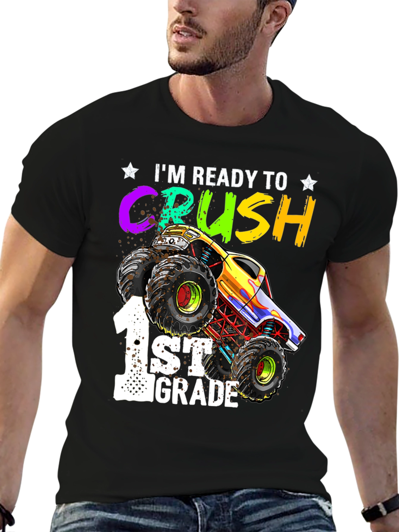 Ready to Crush 1st Grade Monster Truck T-Shirt
