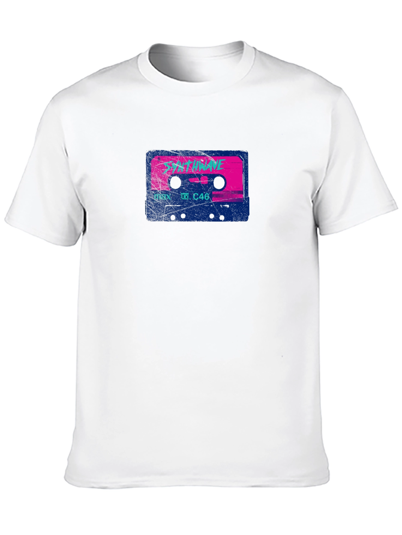 Synthwave Cassette Tape T-Shirt Retro 80s Style Tee