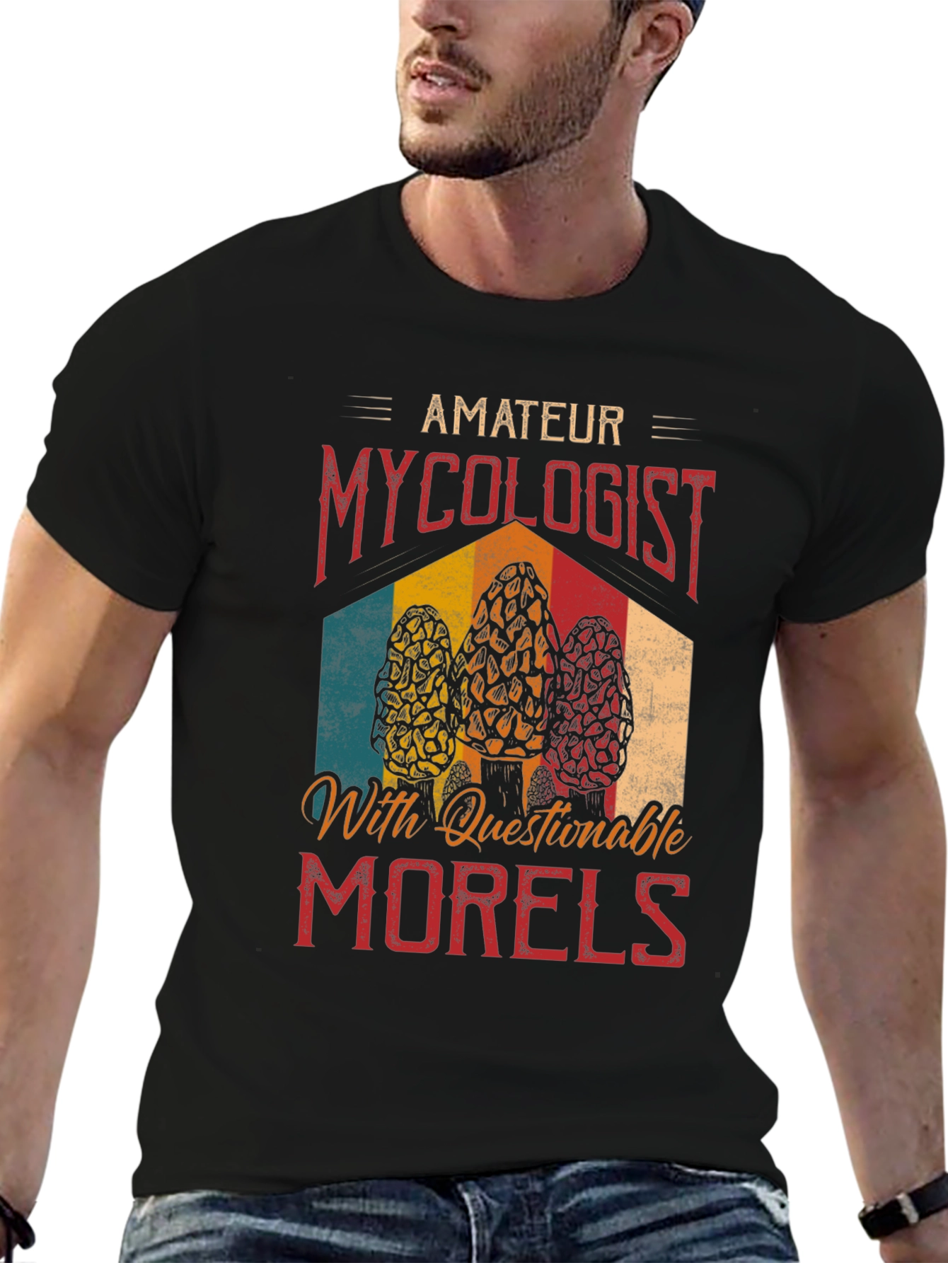 Amateur Mycologist Morel Mushroom Graphic T-Shirt