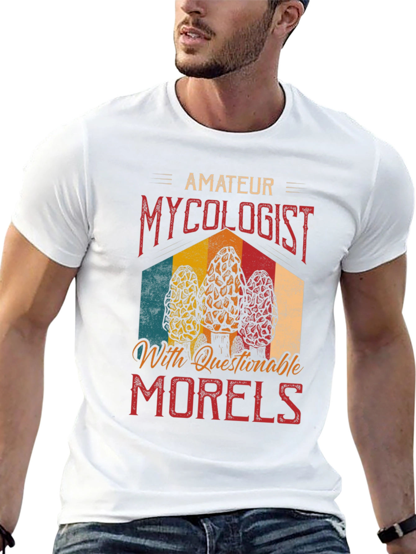 Amateur Mycologist Morel Mushroom Graphic T-Shirt