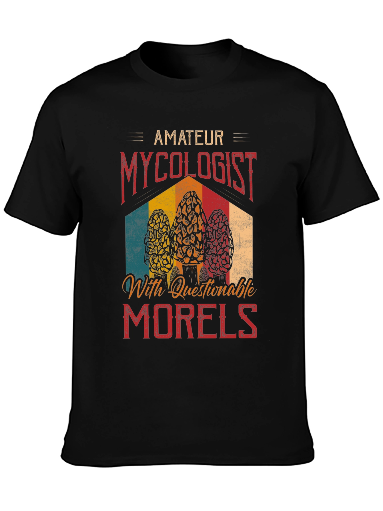 Amateur Mycologist Morel Mushroom Graphic T-Shirt