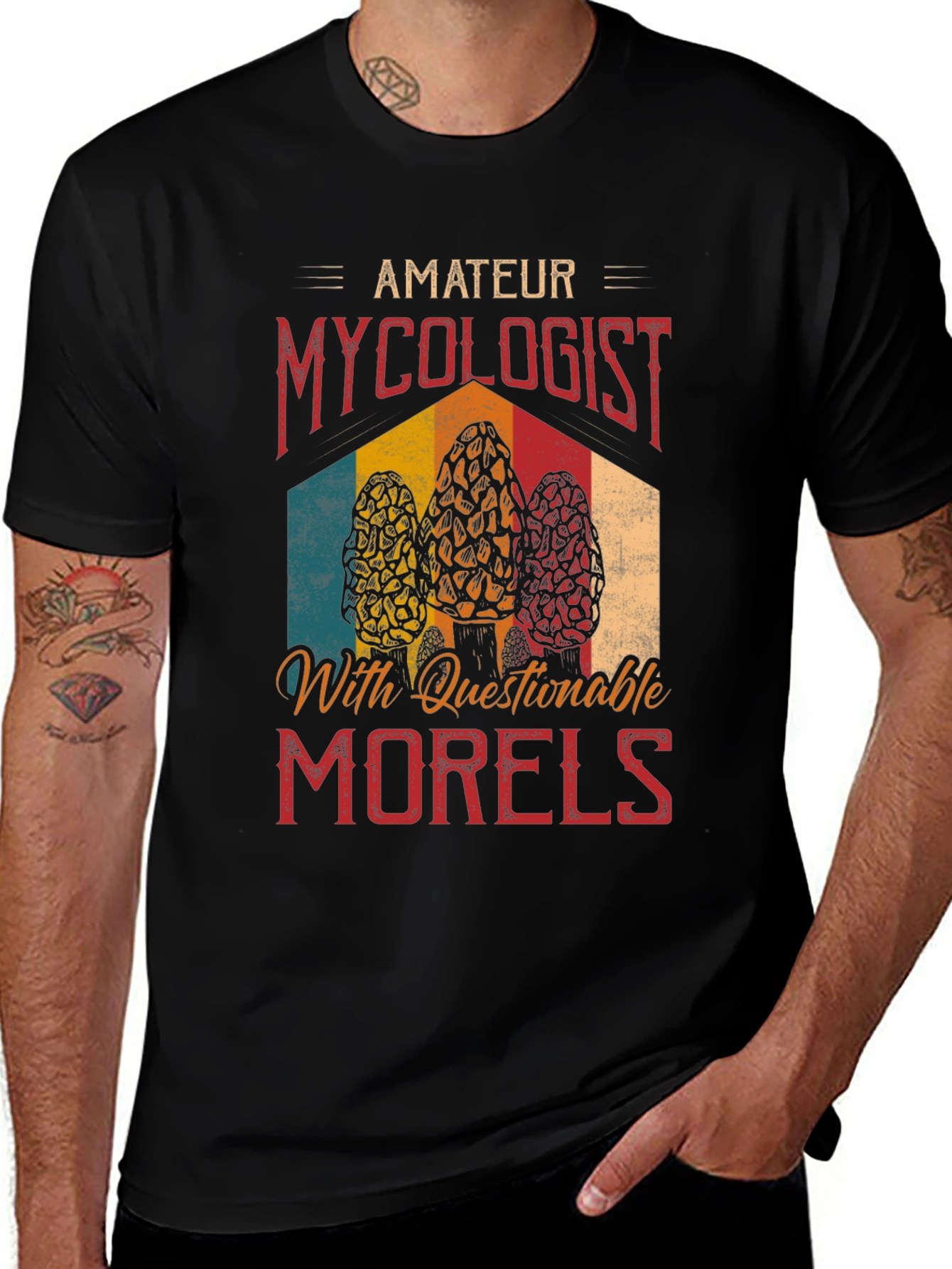 Amateur Mycologist Morel Mushroom Graphic T-Shirt