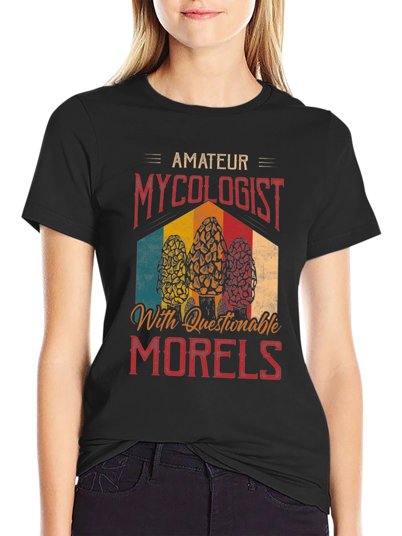 Amateur Mycologist Morel Mushroom Graphic T-Shirt