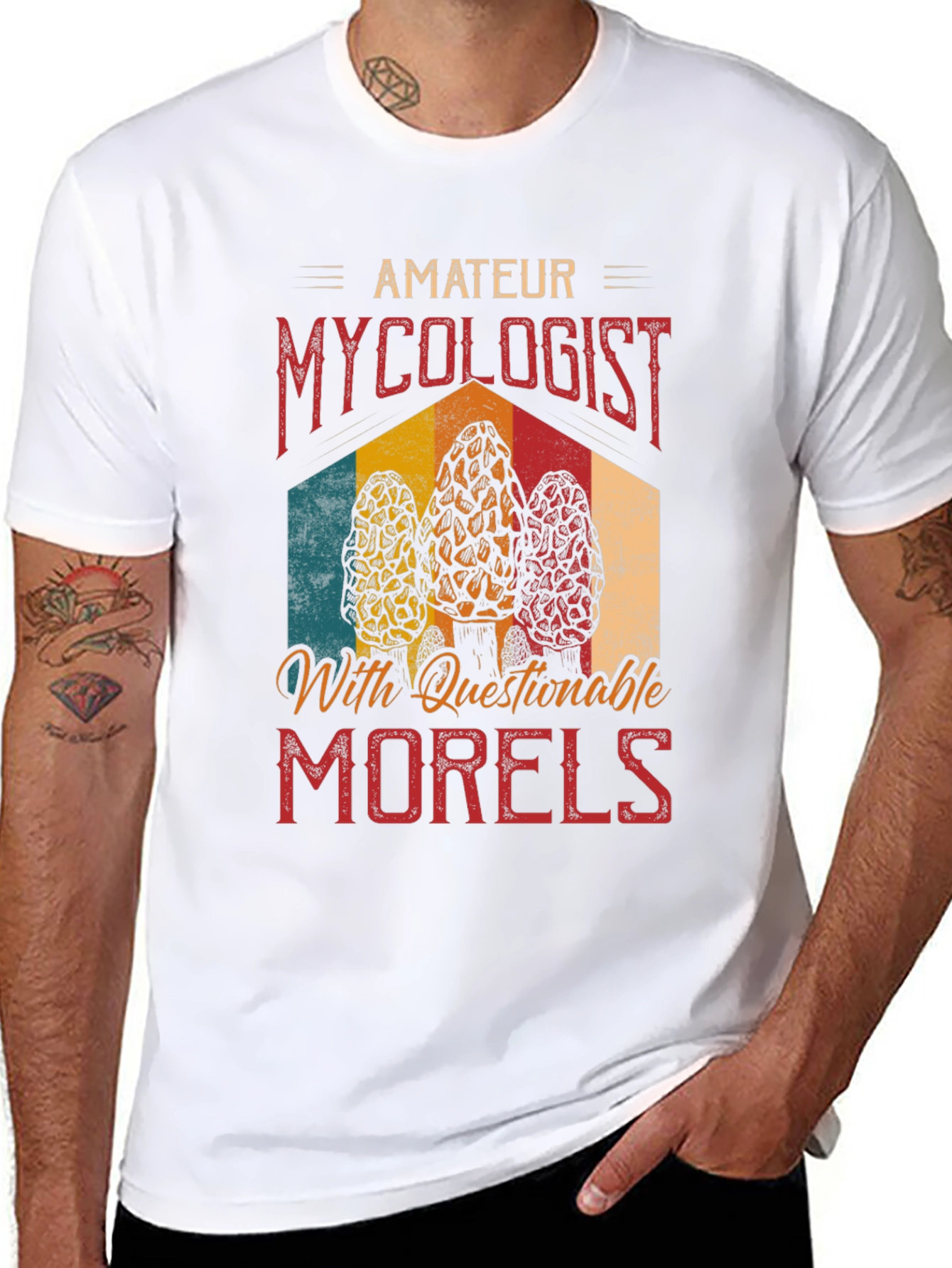 Amateur Mycologist Morel Mushroom Graphic T-Shirt