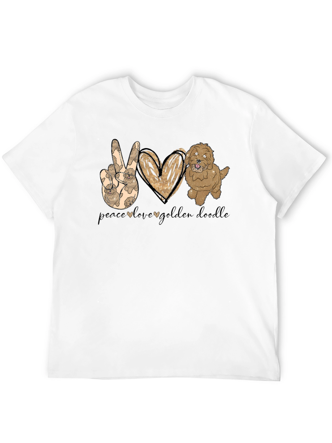 Peace Love Golden Doodle T-Shirt