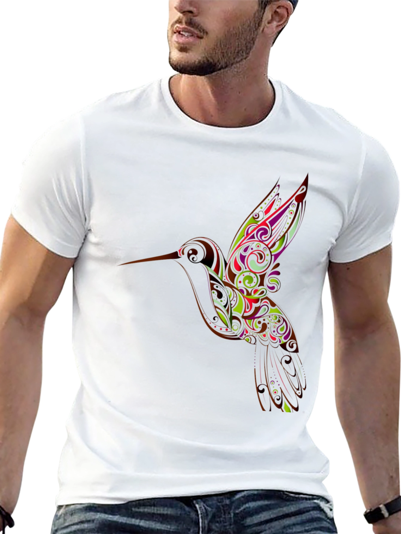 Hummingbird Graphic Black T-Shirt