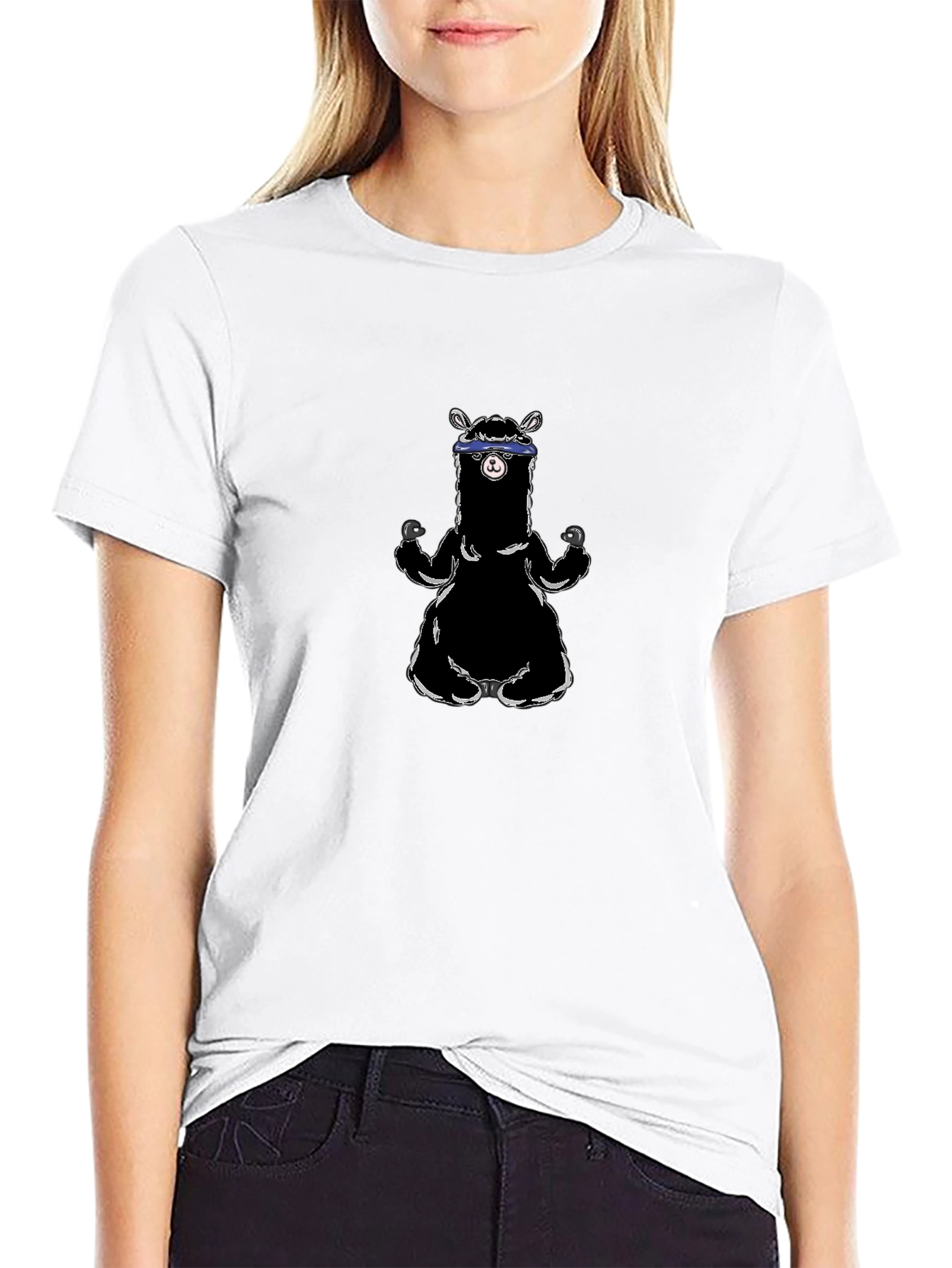 Weightlifting Llama Graphic Tee