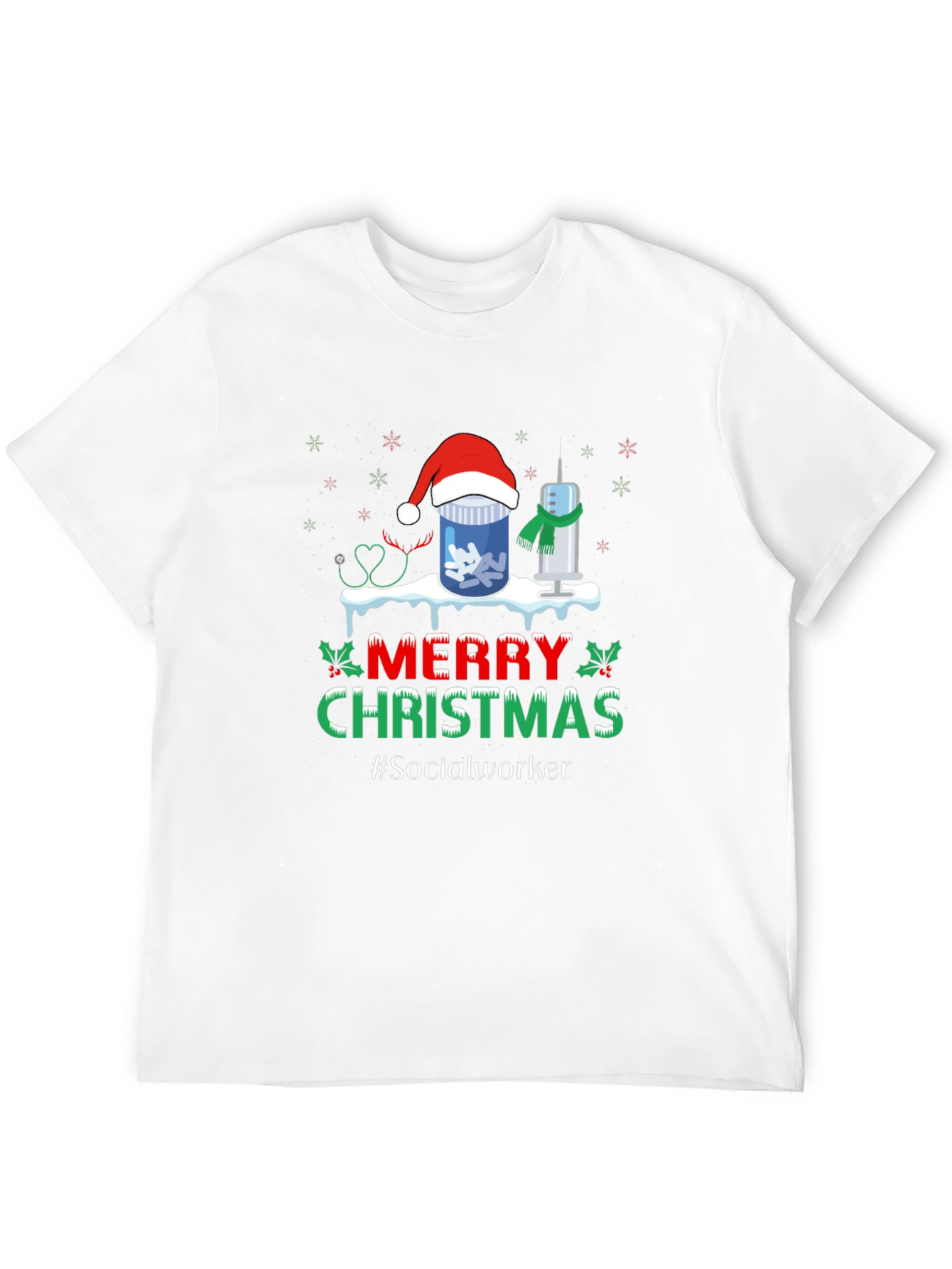 Merry Christmas Social Worker T-Shirt