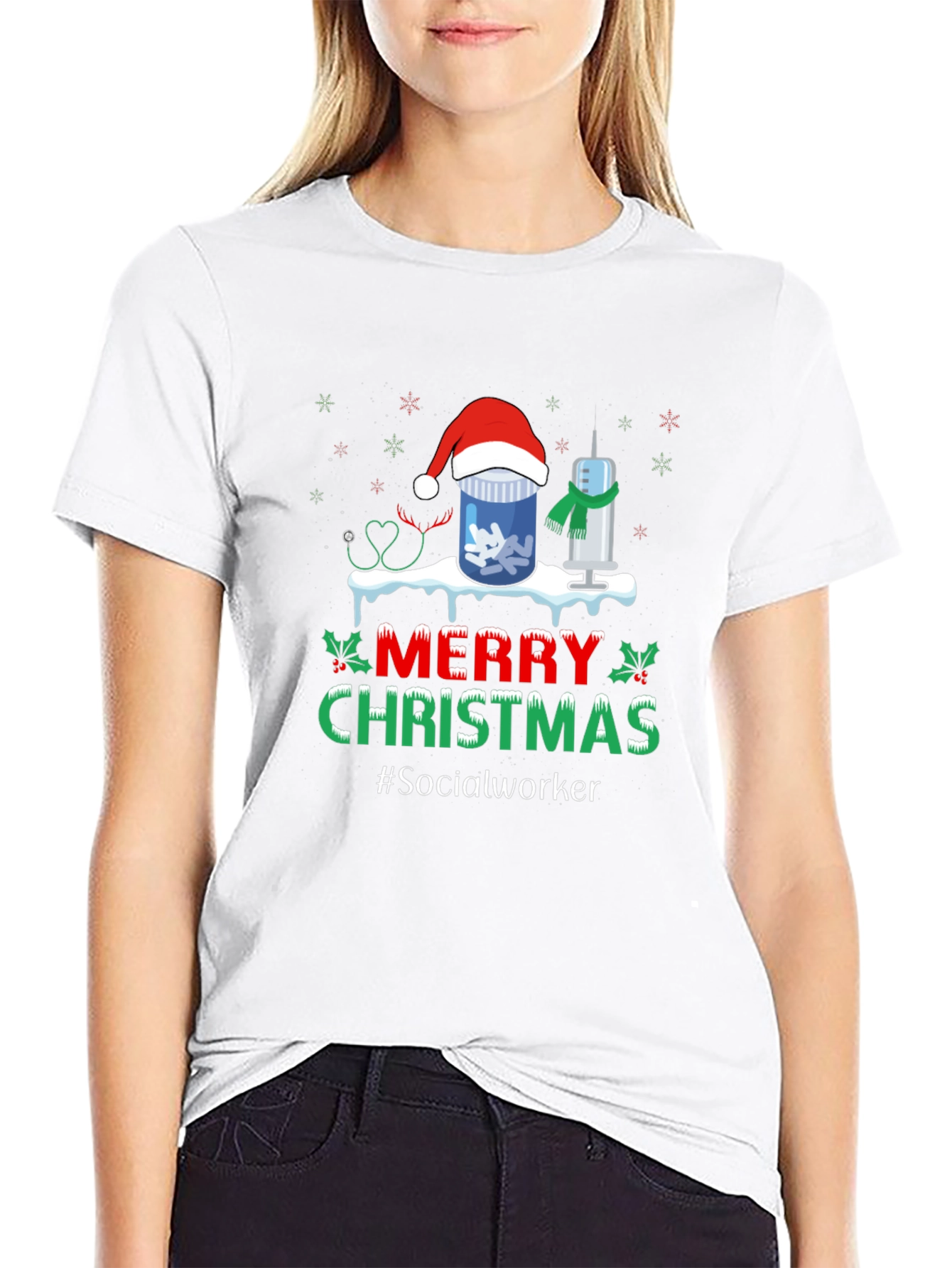 Merry Christmas Social Worker T-Shirt