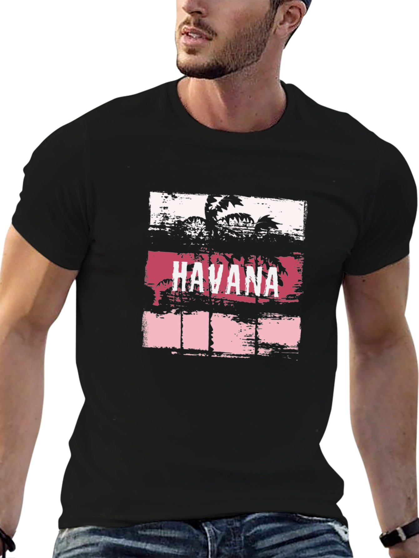 Havana Graphic T-Shirt - Tropical Palm Design