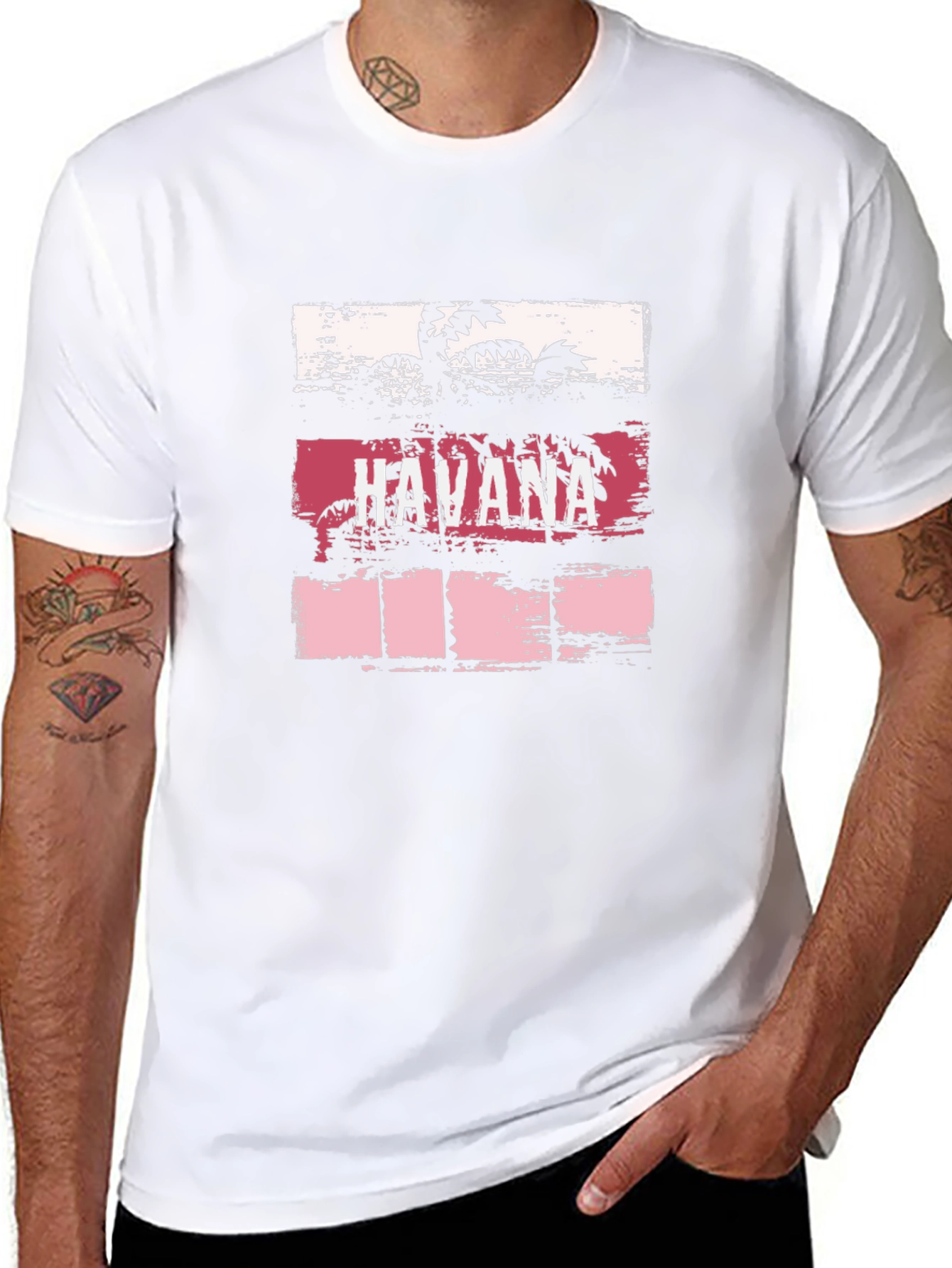 Havana Graphic T-Shirt - Tropical Palm Design
