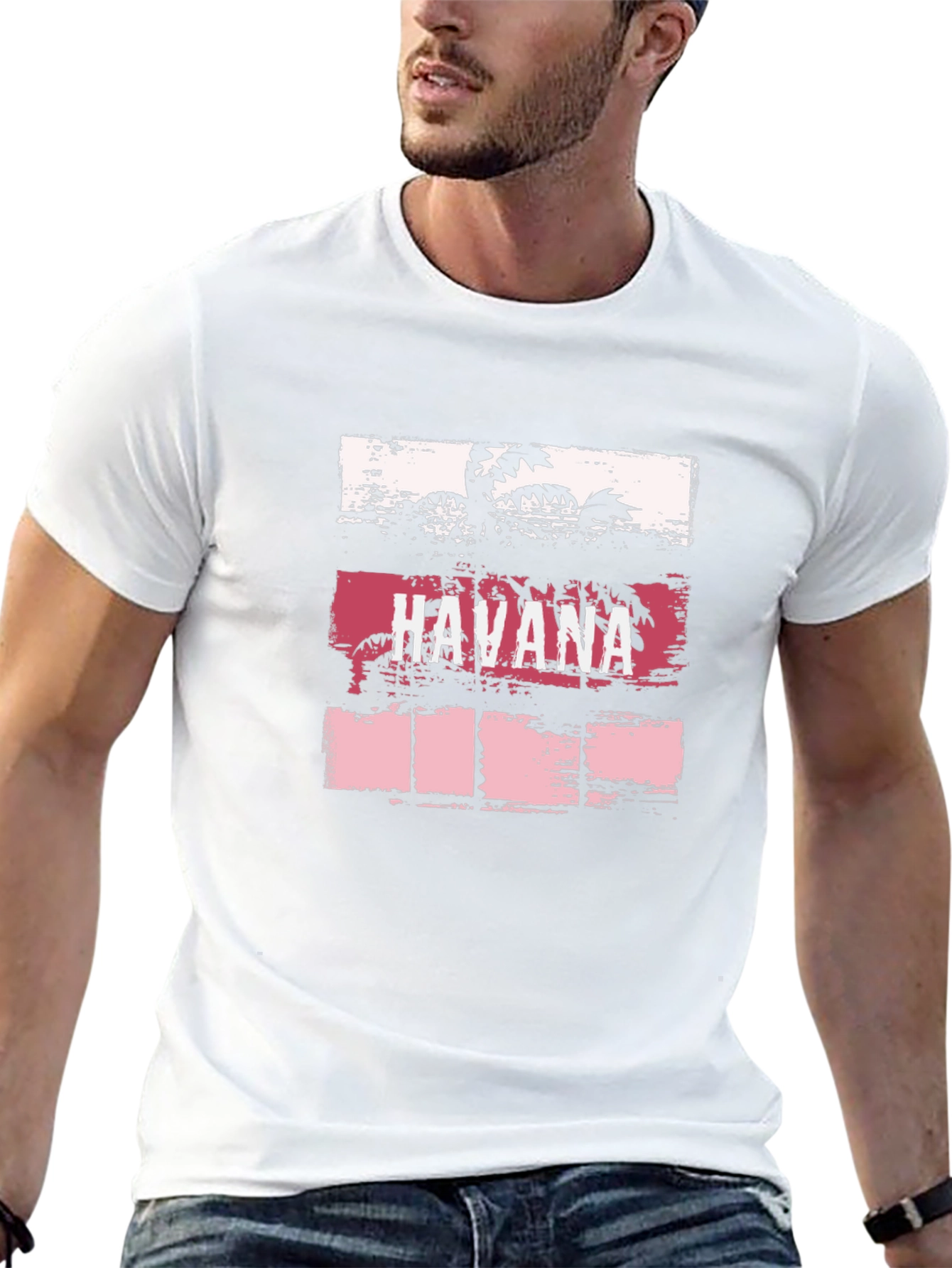 Havana Graphic T-Shirt - Tropical Palm Design