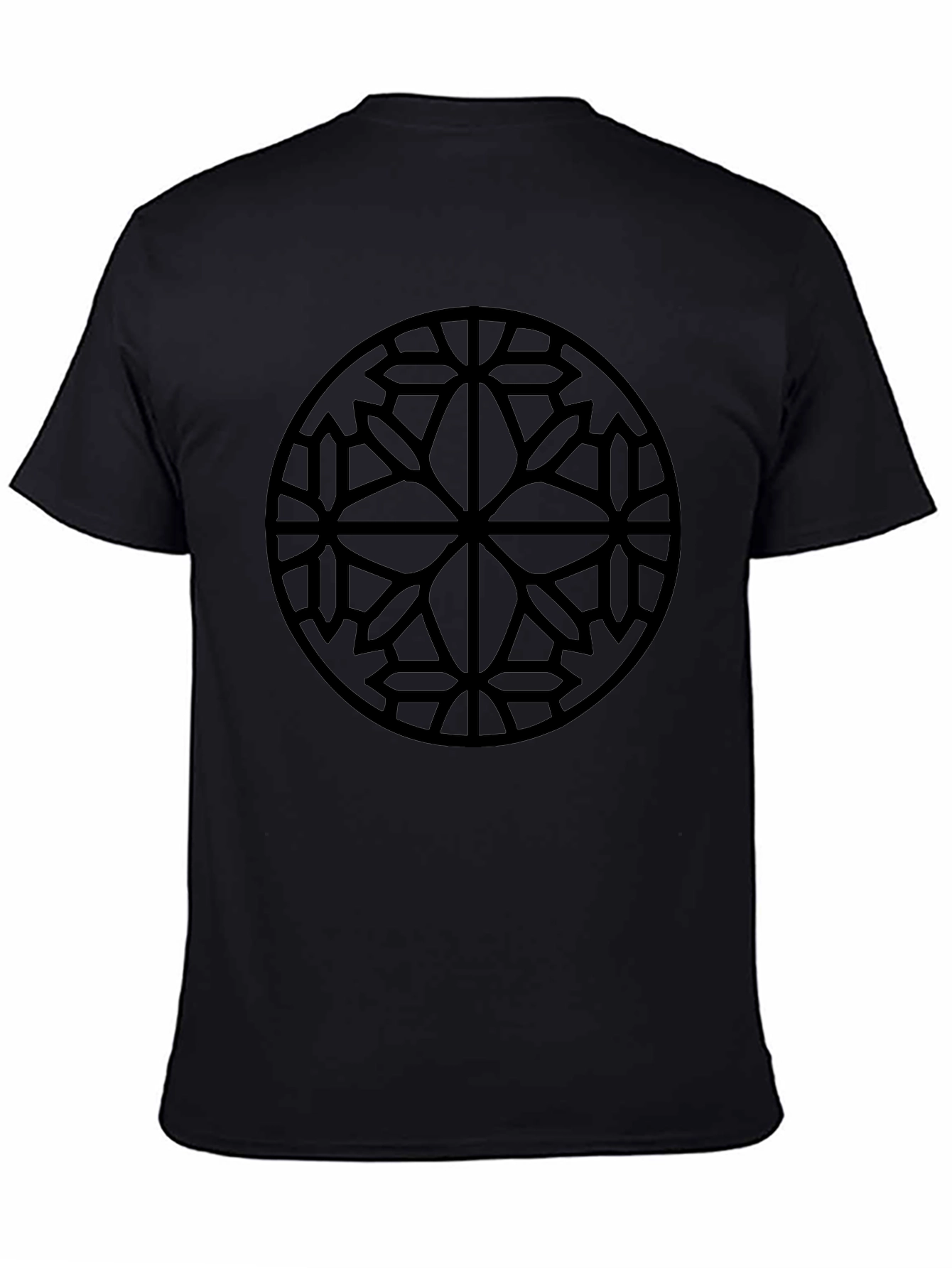 Geometric Circle Graphic Black T-Shirt
