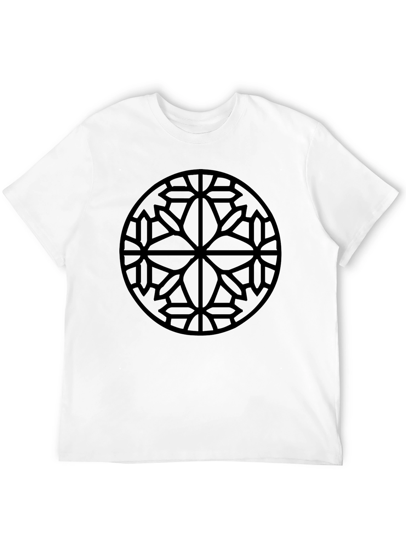 Geometric Circle Graphic Black T-Shirt